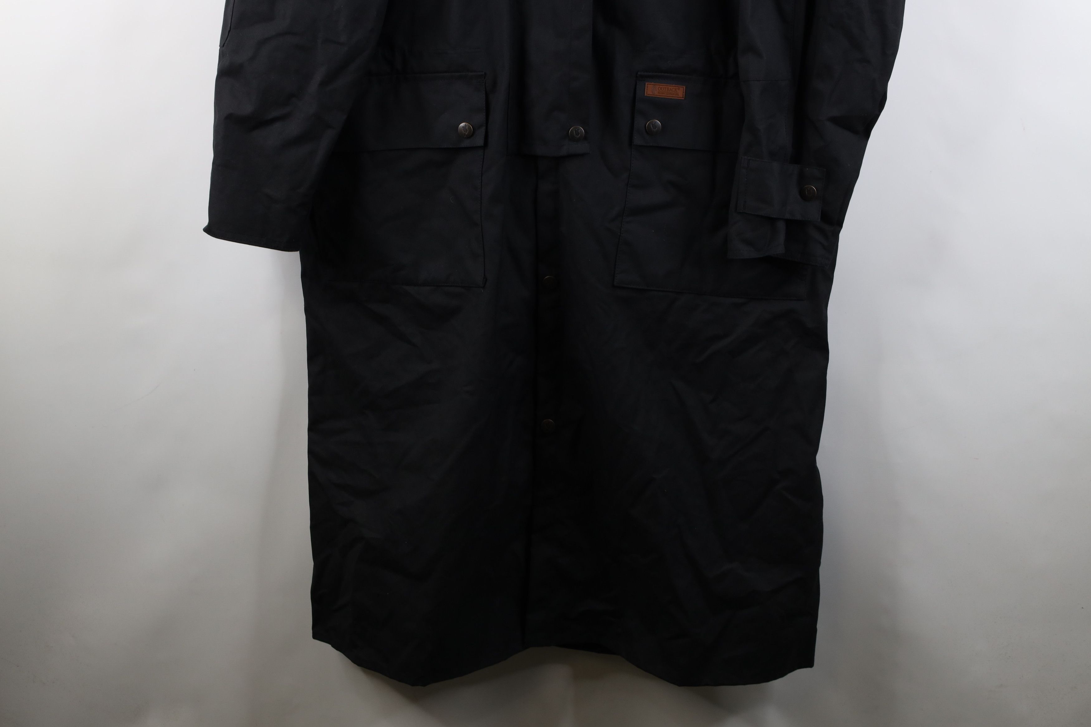Vintage Vintage Streetwear Oilskin Western Duster Jacket Black Size US L / EU 52-54 / 3 - 3 Thumbnail