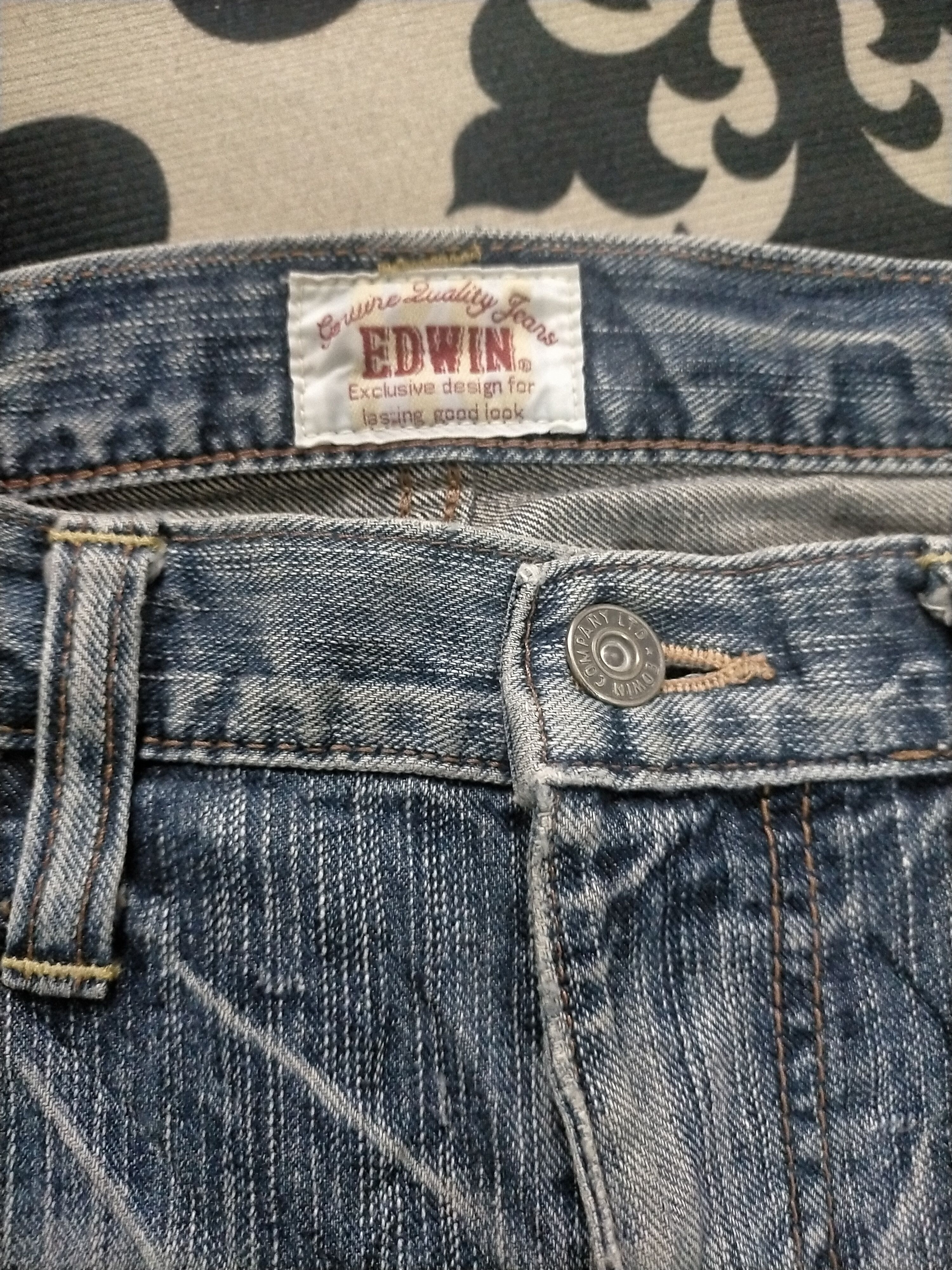 Edwin 🔥Ripped🔥 Edwin xv Distressed Insane Jeans Size US 33 - 8 Thumbnail