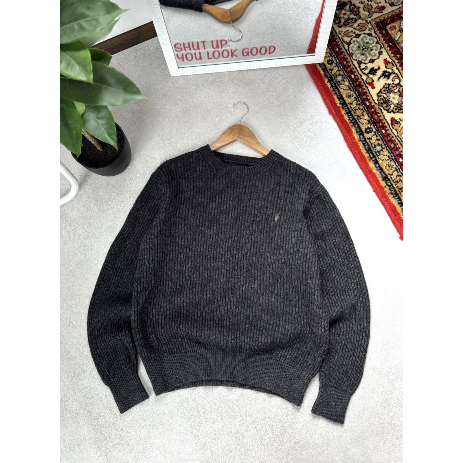 Allsaints VINTAGE AllSaints Wool Knitted Gray Sweater Men M Size Size US M / EU 48-50 / 2 - 4 Thumbnail