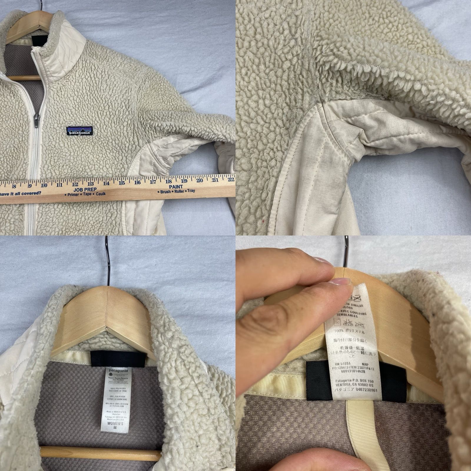 Patagonia Patagonia Jacket Womens Medium Beige Retro-X Deep Pile Fleece Zip Up Outdoor Size M / US 6-8 / IT 42-44 - 8 Thumbnail