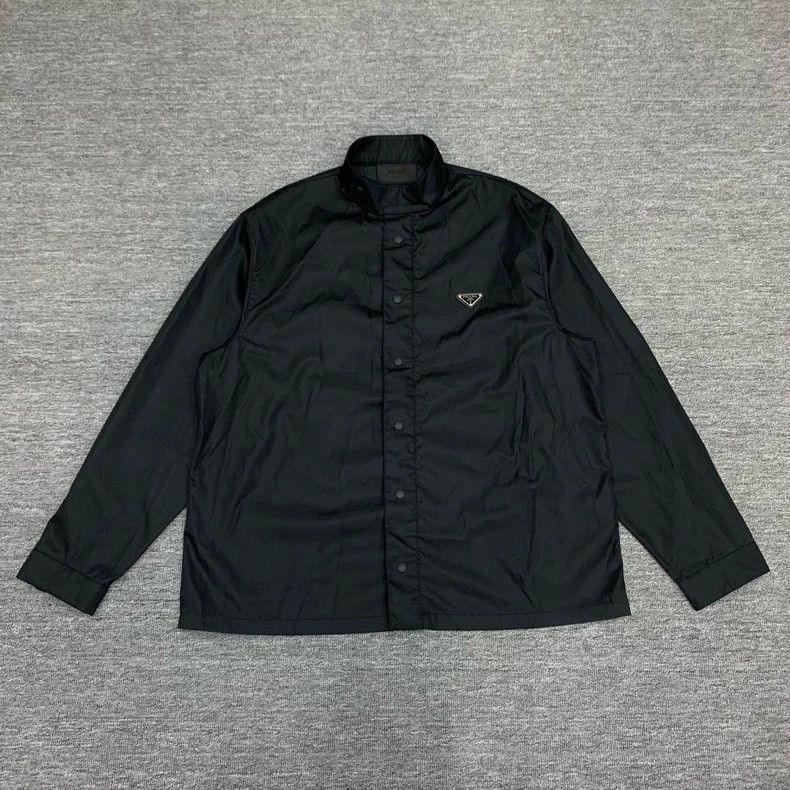 Prada Prada Black Triangle Logo Coach Jacket Size US XL / EU 56 / 4 - 1 Thumbnail