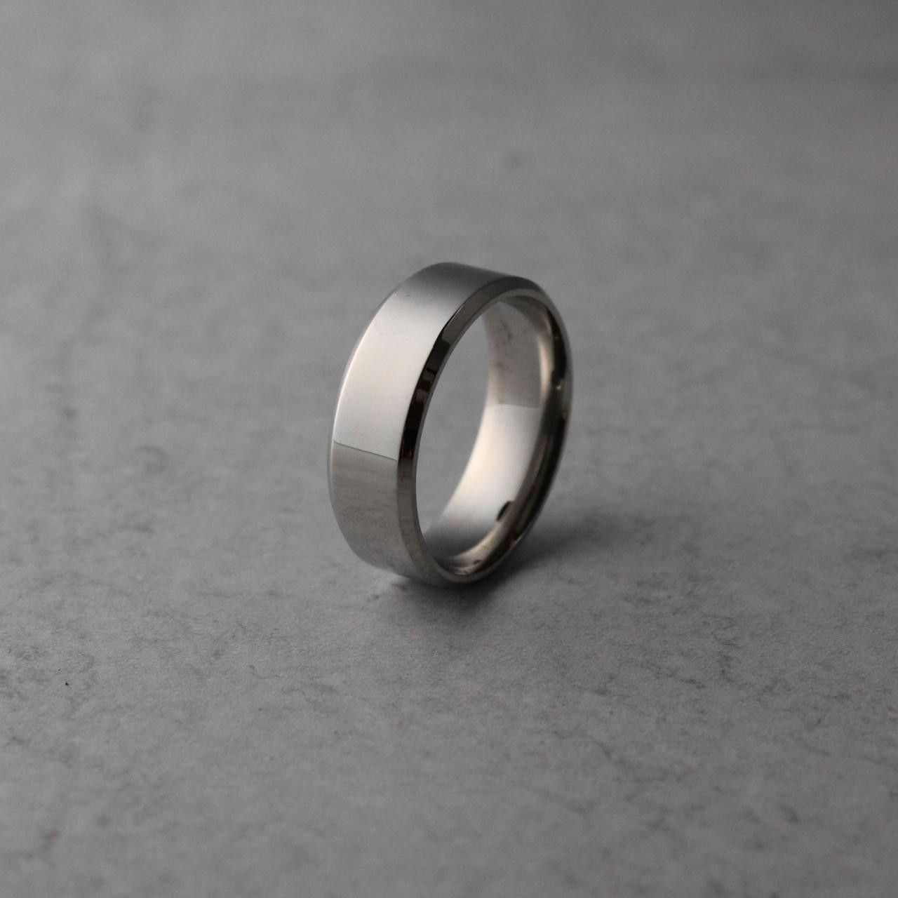 Jewelry Silver 8mm Band Ring size 12 Stainless Steel Size ONE SIZE - 1 Thumbnail