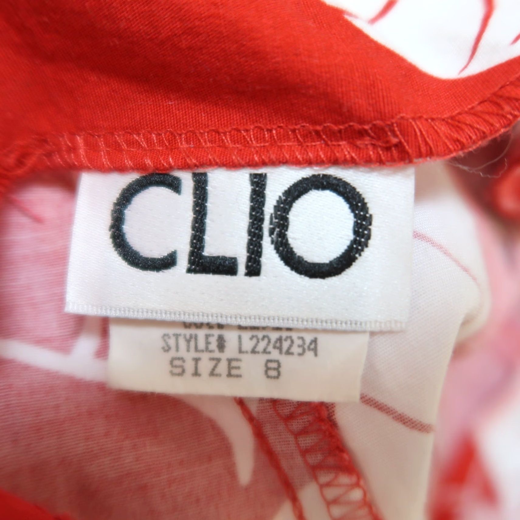 Vintage VINTAGE Clio 90s Cotton Capri Pants Women's Red White Tropical Floral High Rise 8 Capris Grunge Vintage 1990s Casual Ready Size 30" / US 8 / IT 44 - 4 Thumbnail