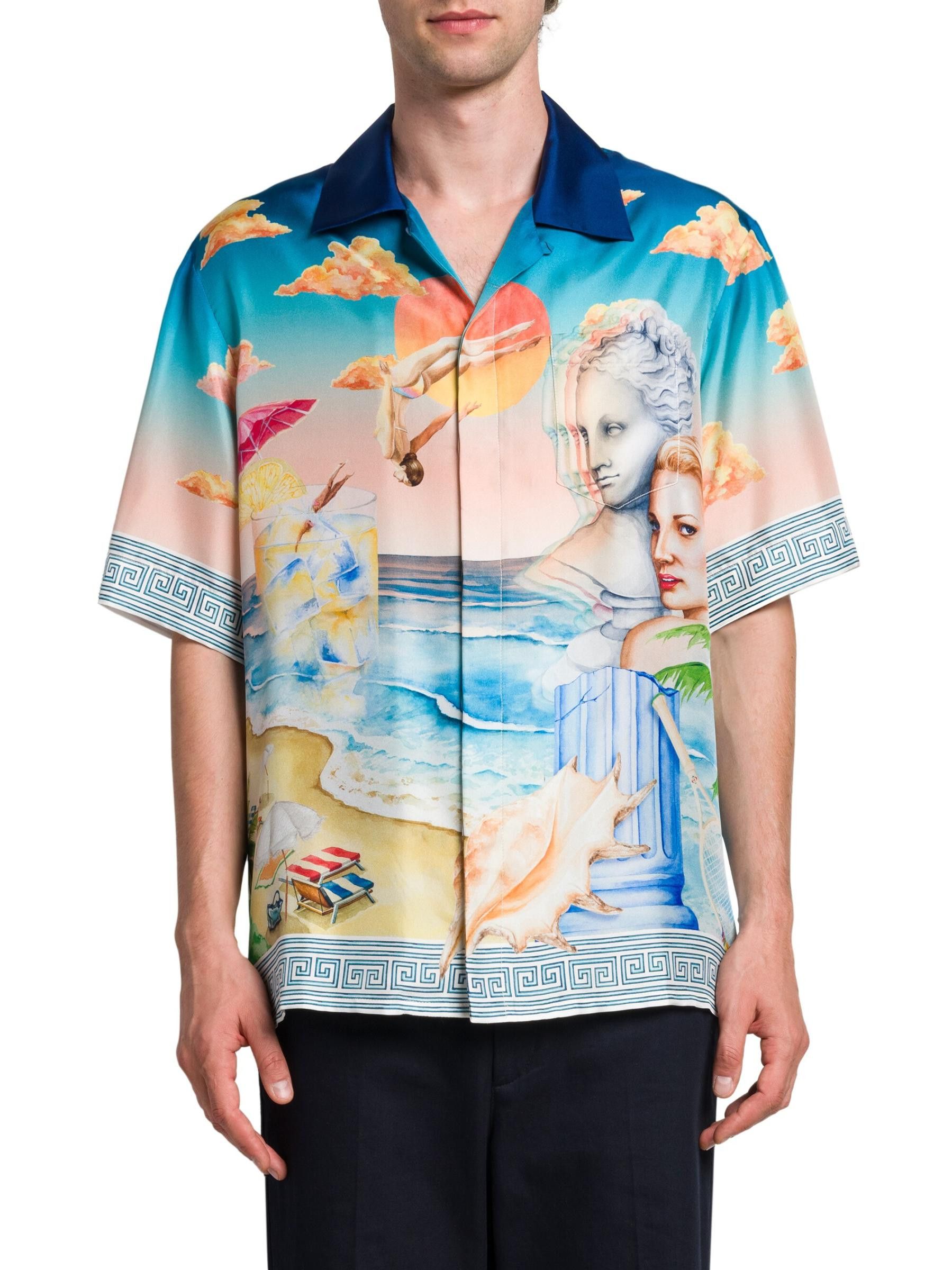 Casablanca os11x0725 Printed Cuban Shirt in Multicolor Size US L / EU 52-54 / 3 - 2 Thumbnail