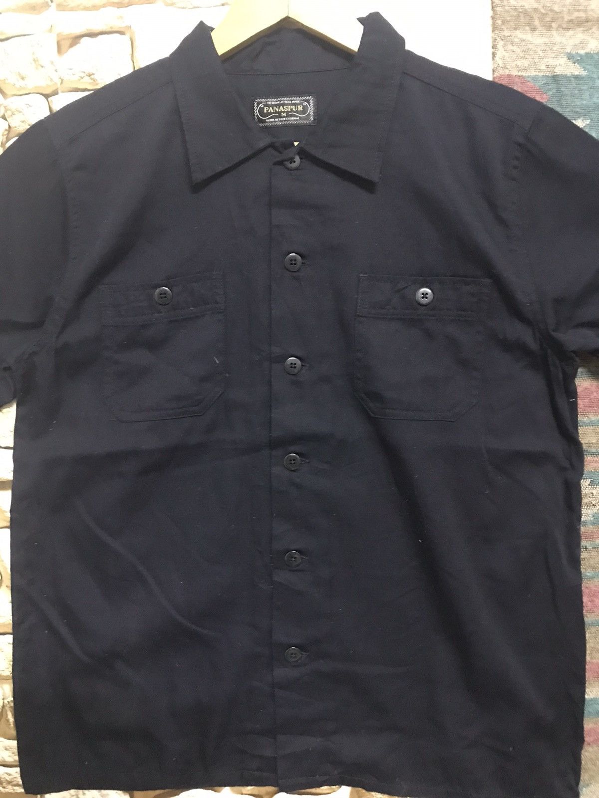 Japanese Brand Panaspur Workers Chain Stitch Shirt Size US M / EU 48-50 / 2 - 3 Thumbnail