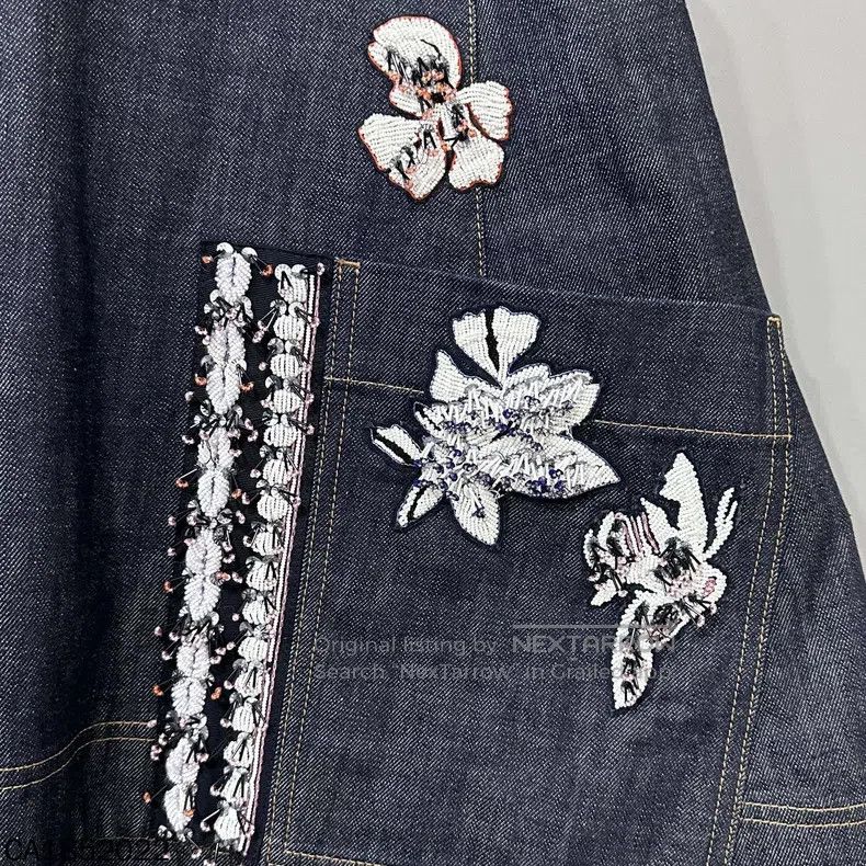 Dior Dior Gaoding beaded denim dress Size XS / US 0-2 / IT 36-38 - 3 Thumbnail
