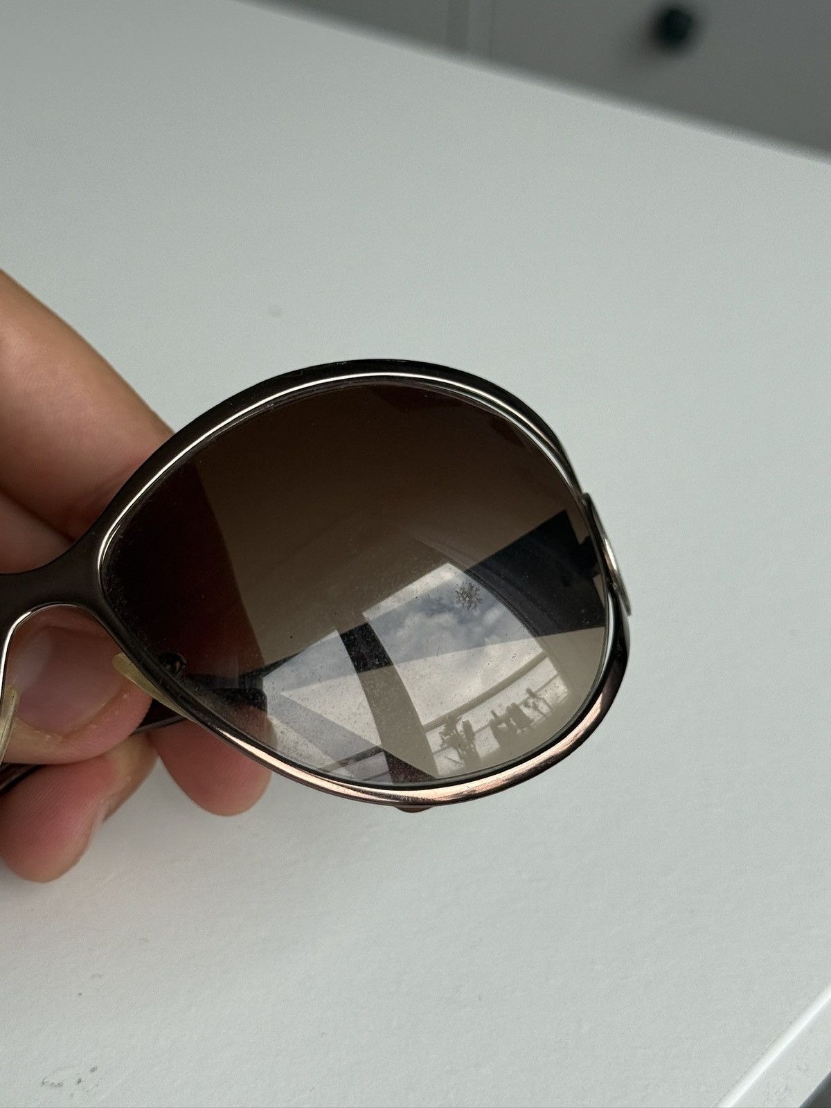 Designer Vintage Versace rosegold oversized sunglasses designer luxury Size ONE SIZE - 9 Thumbnail