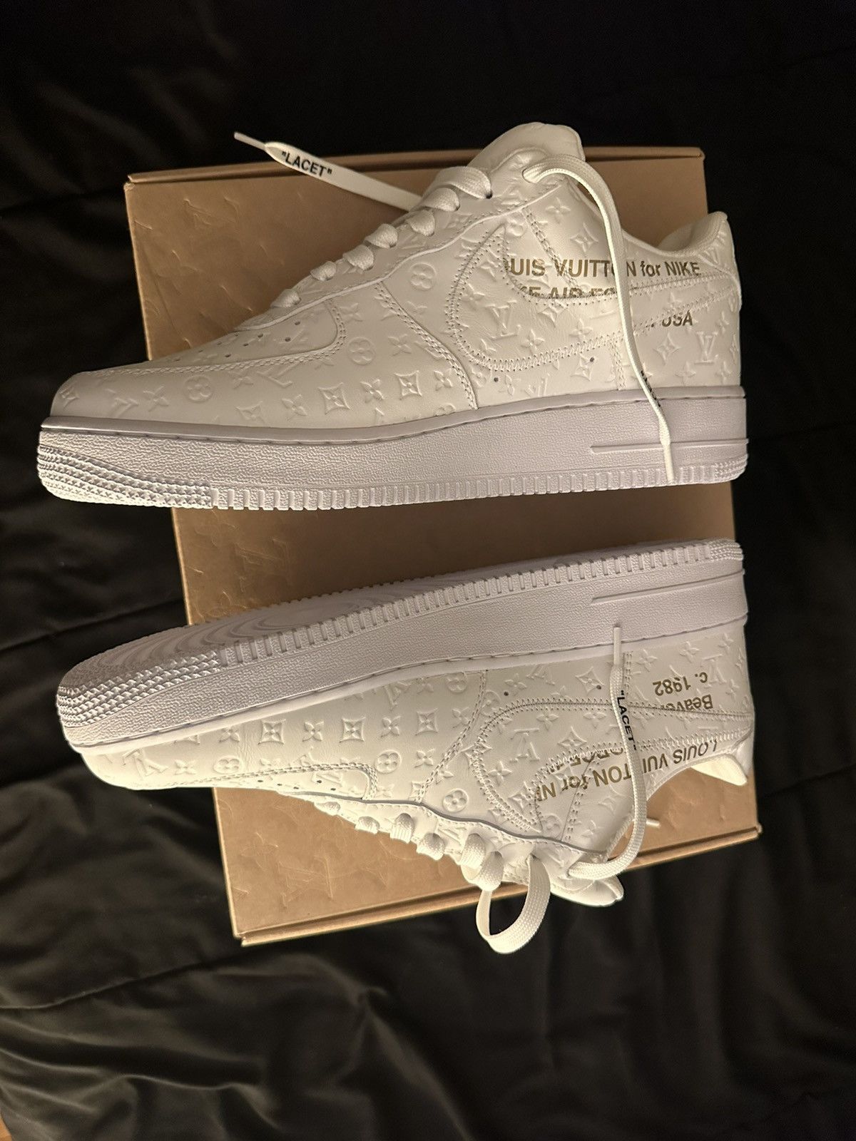 Louis Vuitton × Nike × Virgil Abloh Louis Vuitton Nike Air Force 1 Low by Virgil Abloh Size US 9.5 / EU 42-43 - 4 Thumbnail