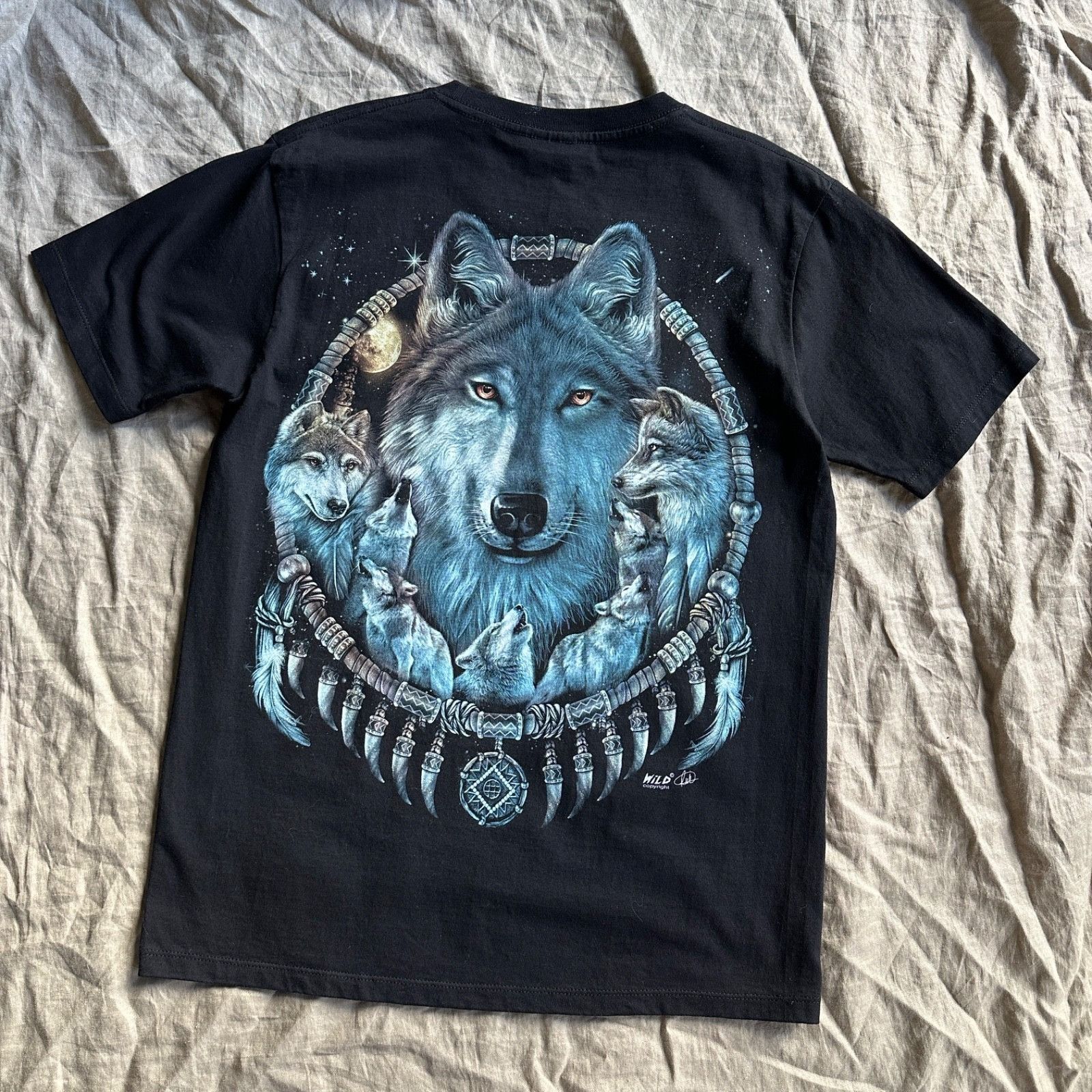 Vintage Vintage Wolf Dreamcatcher Graphic T-Shirt 9404AC Size US M / EU 48-50 / 2 - 5 Thumbnail