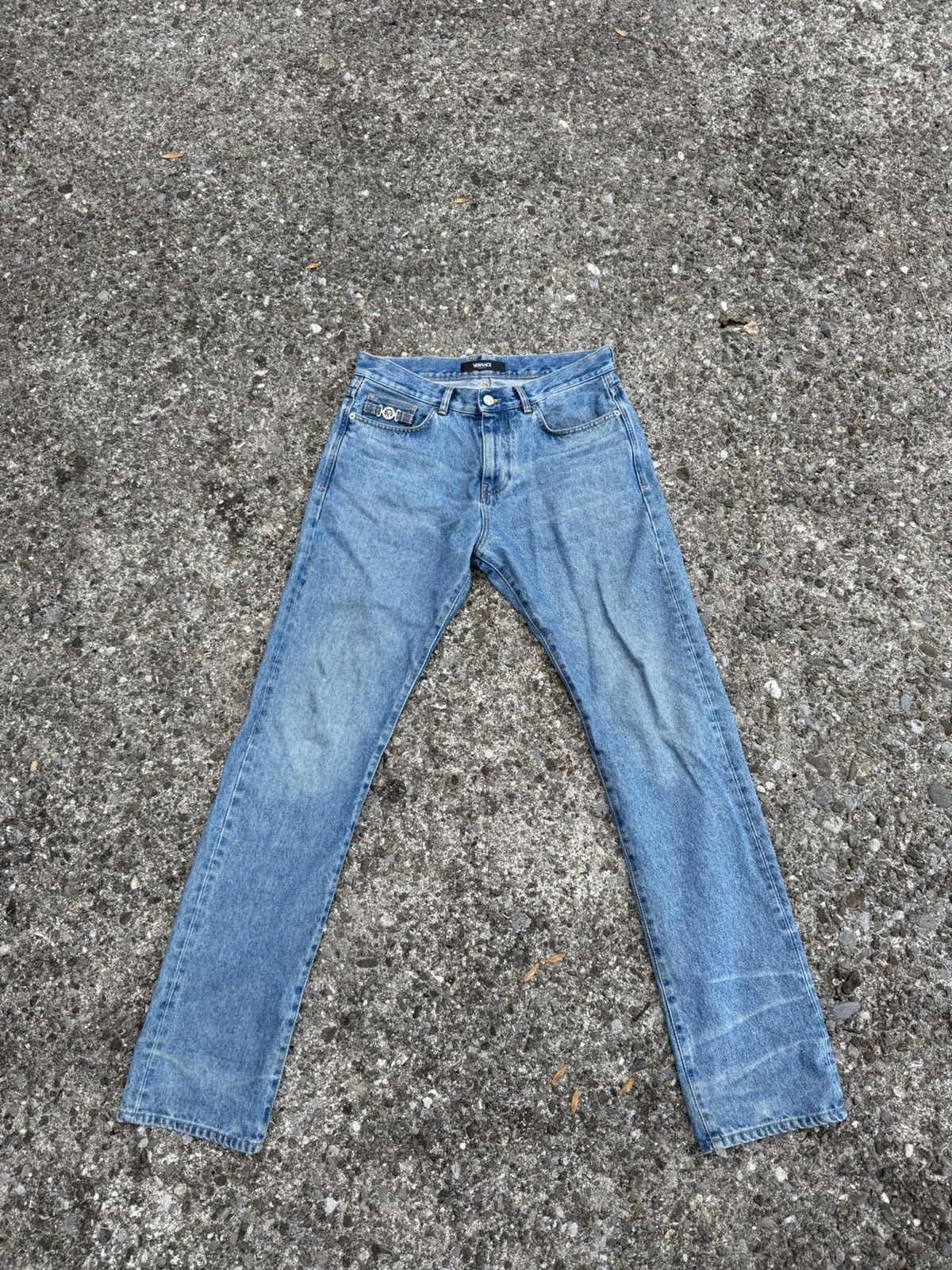 Versace Versace light blue denim Size US 31 - 1 Thumbnail
