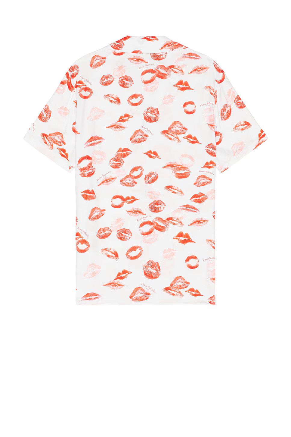 Balmain o1mt1gz0126 All-Over Kiss Print Pyjama Shirt in White/Red Size US M / EU 48-50 / 2 - 2 Thumbnail