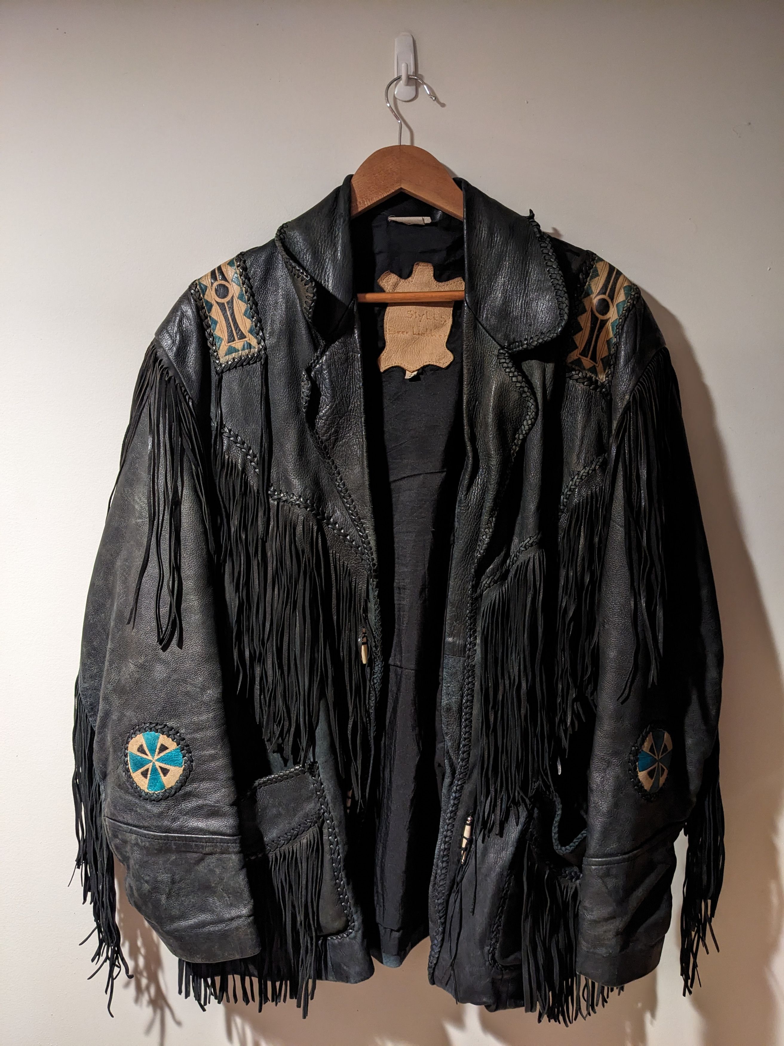 Designer × Vintage Vintage Native American Tribal Western Leather Vest Jacket Size US L / EU 52-54 / 3 - 1 Thumbnail
