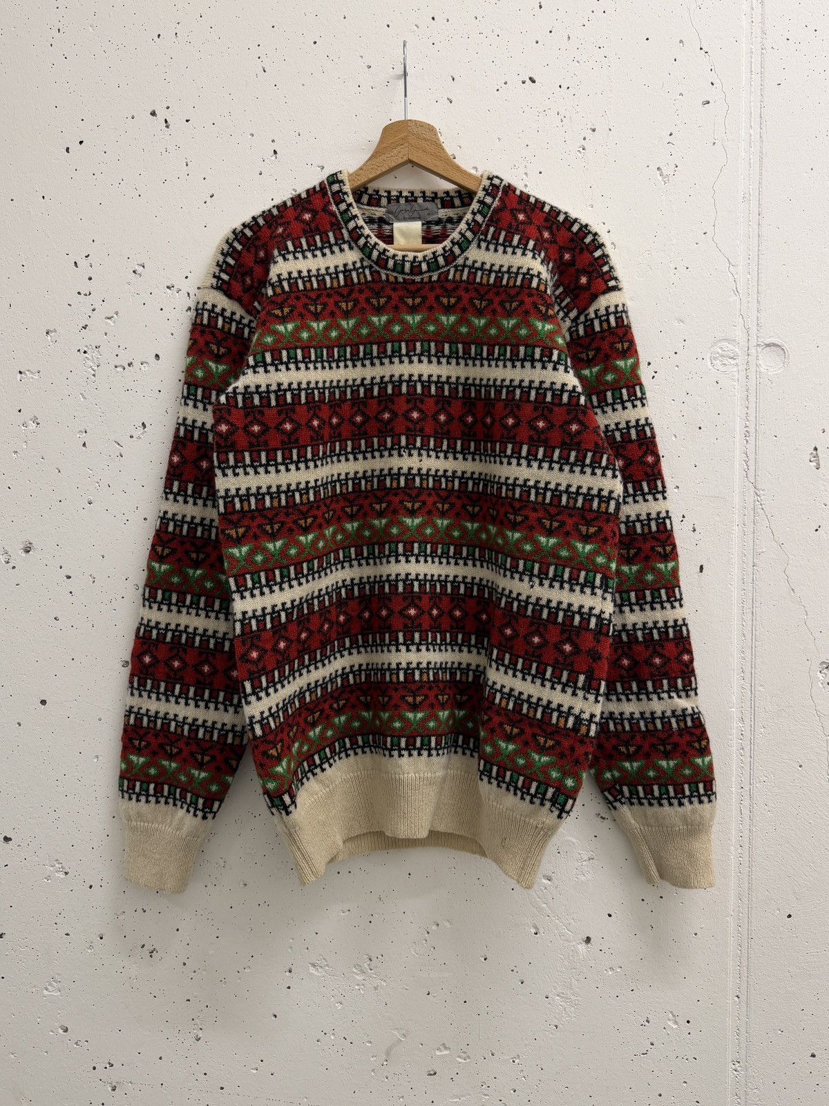 Yohji Yamamoto Yohji Yamamoto Pour Homme AW89 Ethnic Knit Sweater Size US L / EU 52-54 / 3 - 1 Thumbnail