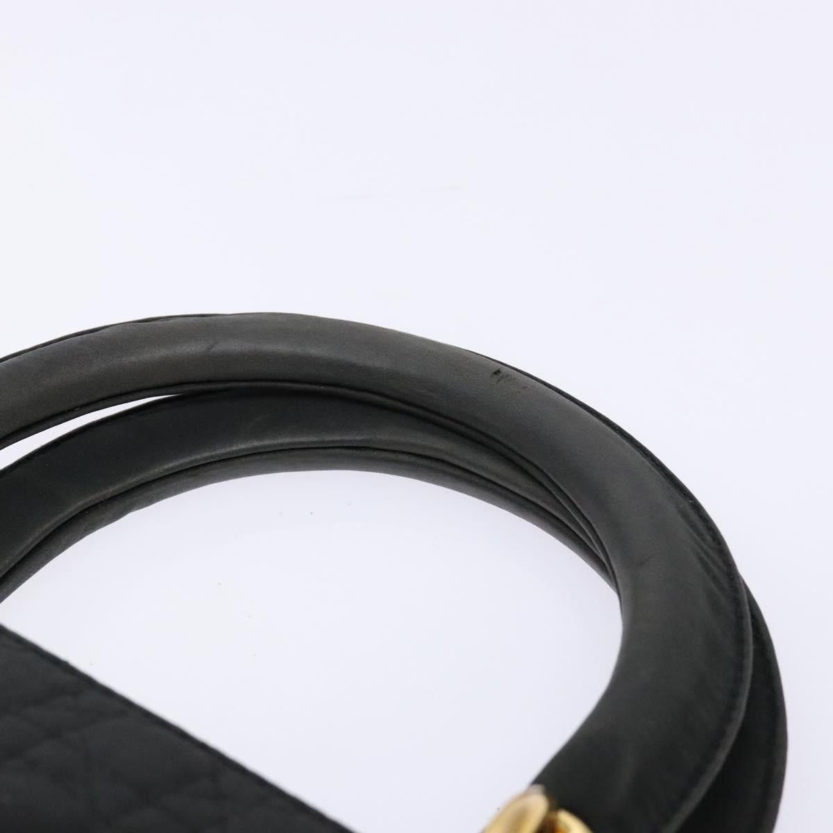 Dior DIOR Canage Hand Bag Nylon Black Gold Size ONE SIZE - 8 Thumbnail