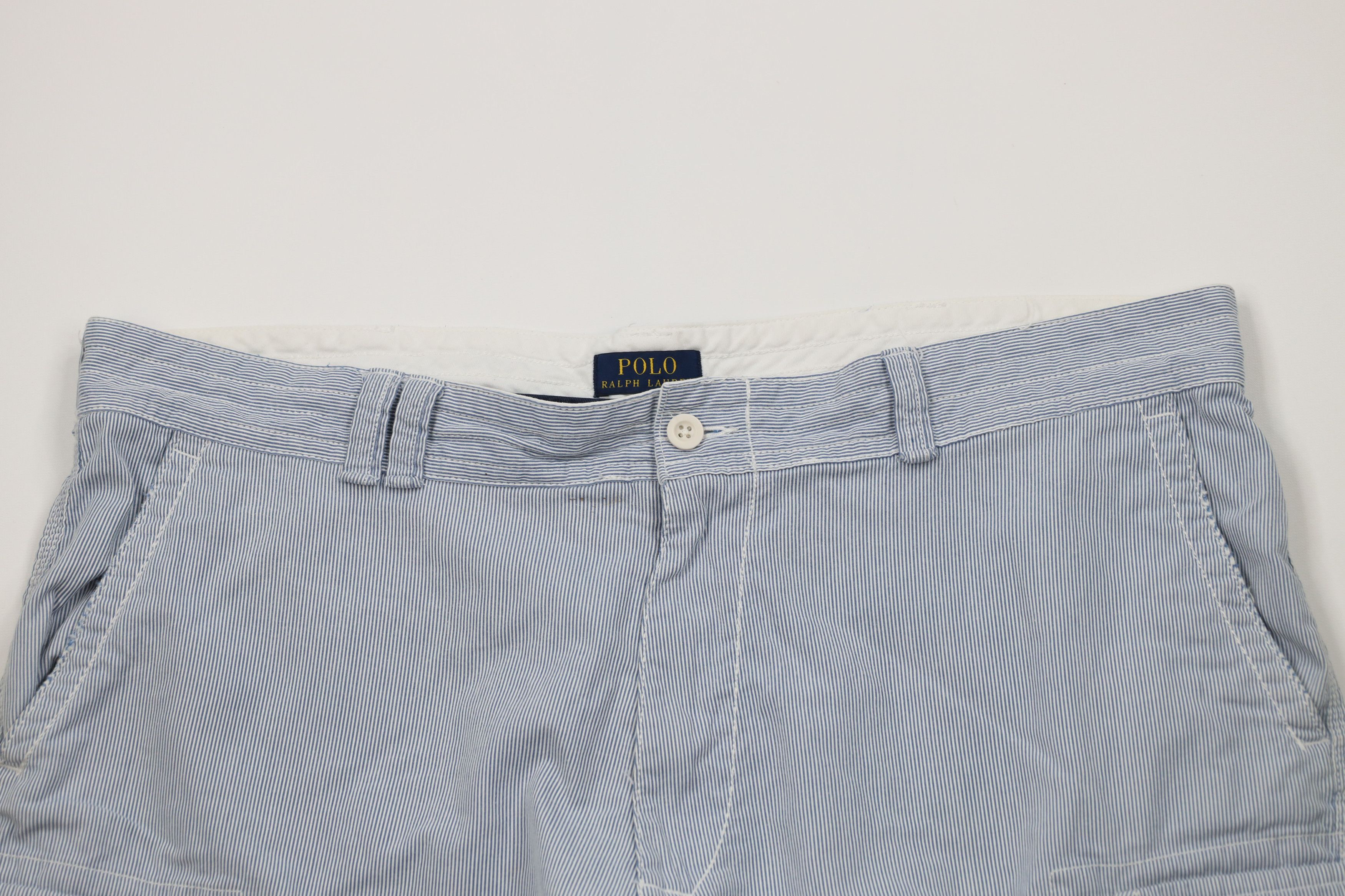 Ralph Lauren × Vintage Vintage Ralph Lauren Striped Heavyweight Cargo Shorts Size US 42 / EU 58 - 2 Thumbnail