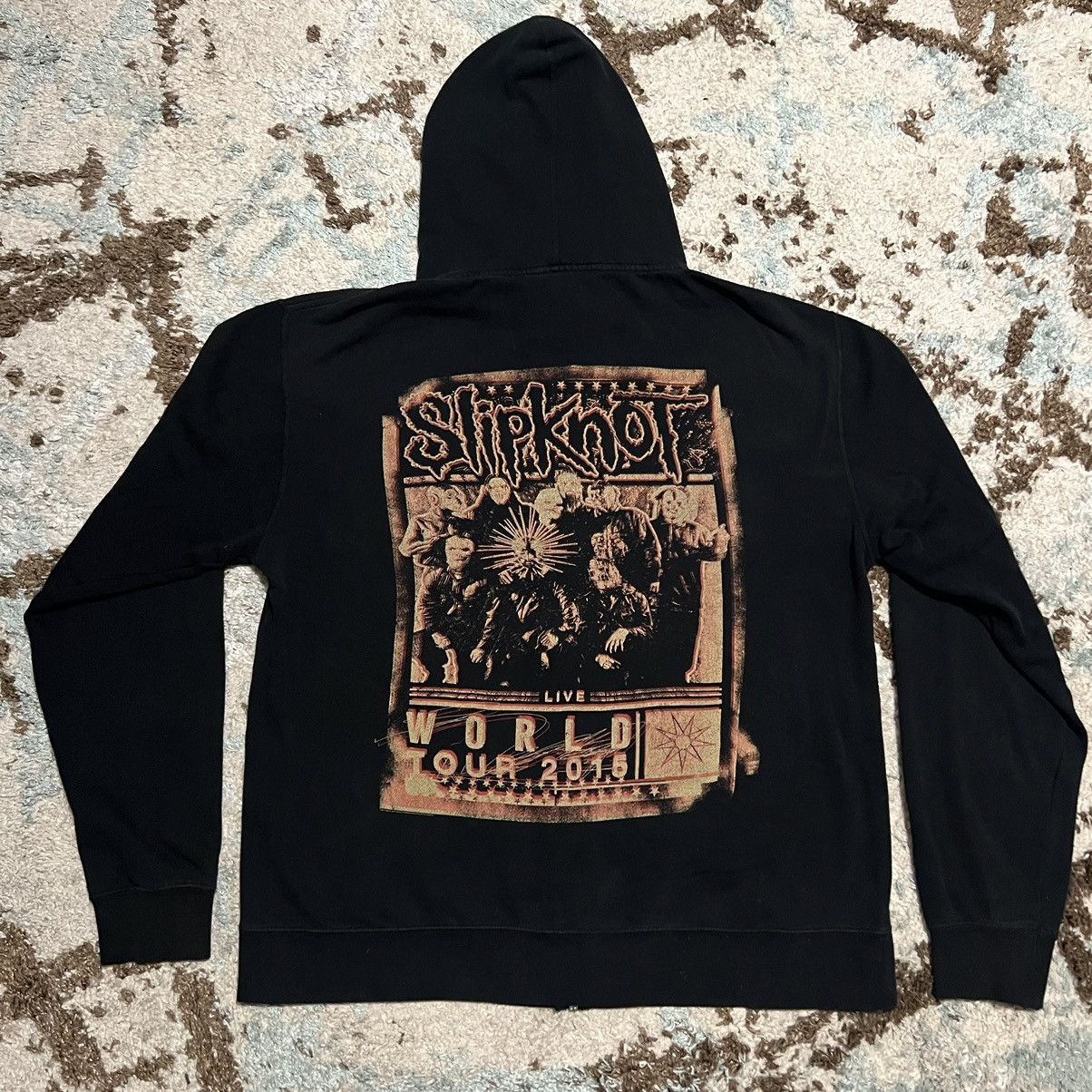 Slipknot Slipknot 2015 World Tour Full Zip Hoodie Size Large Nu Metal