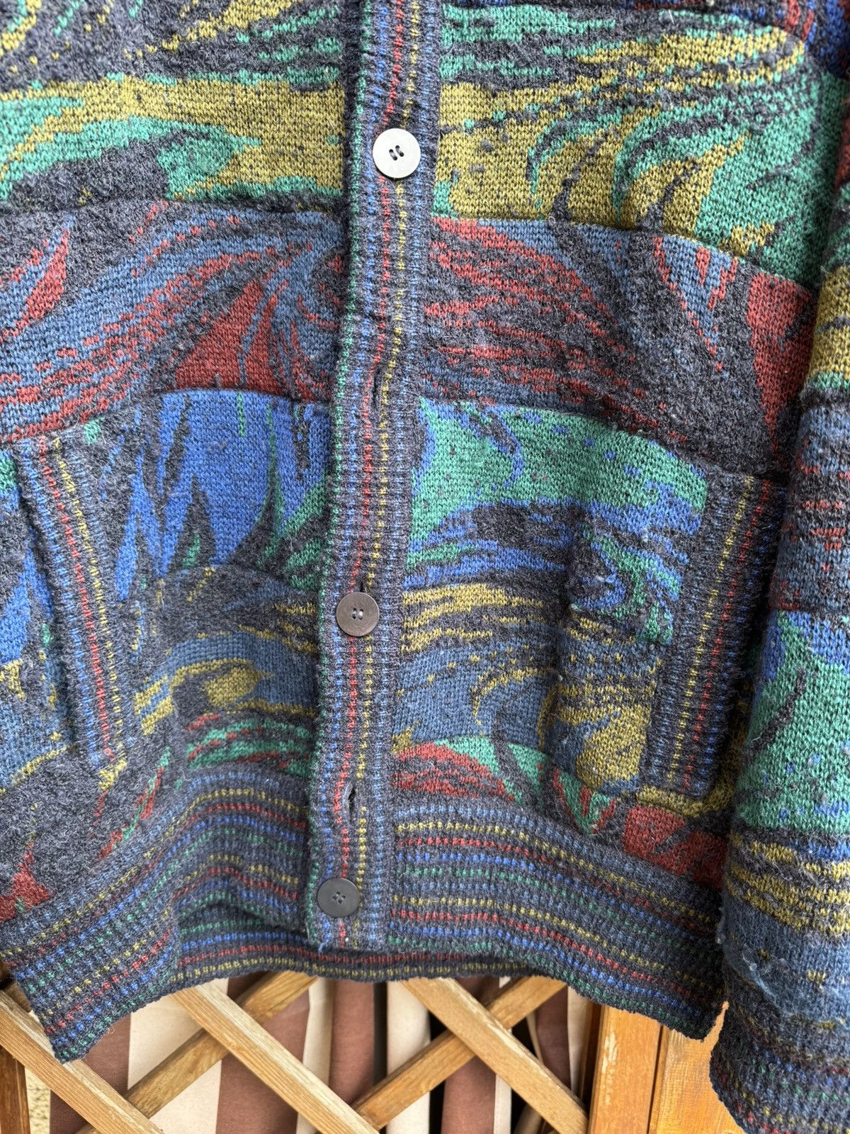 Missoni × Vintage Missoni bomber jacket 80s two sides blue wool/mohair/alpaca Size US L / EU 52-54 / 3 - 2 Thumbnail