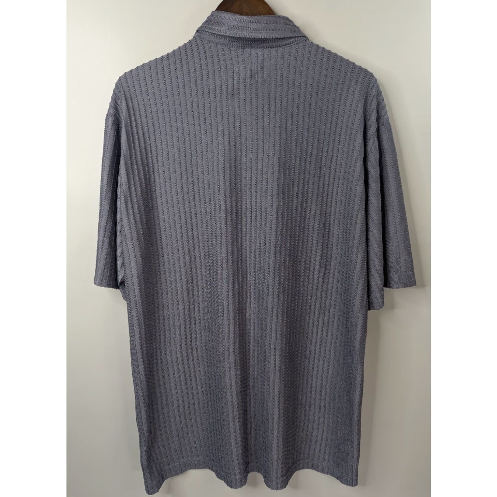 Vintage VINTAGE BC ETHIC Shirt Men's XL Gray Polyester Button-Up Short Sleeve Casual Travel Size US XL / EU 56 / 4 - 3 Thumbnail