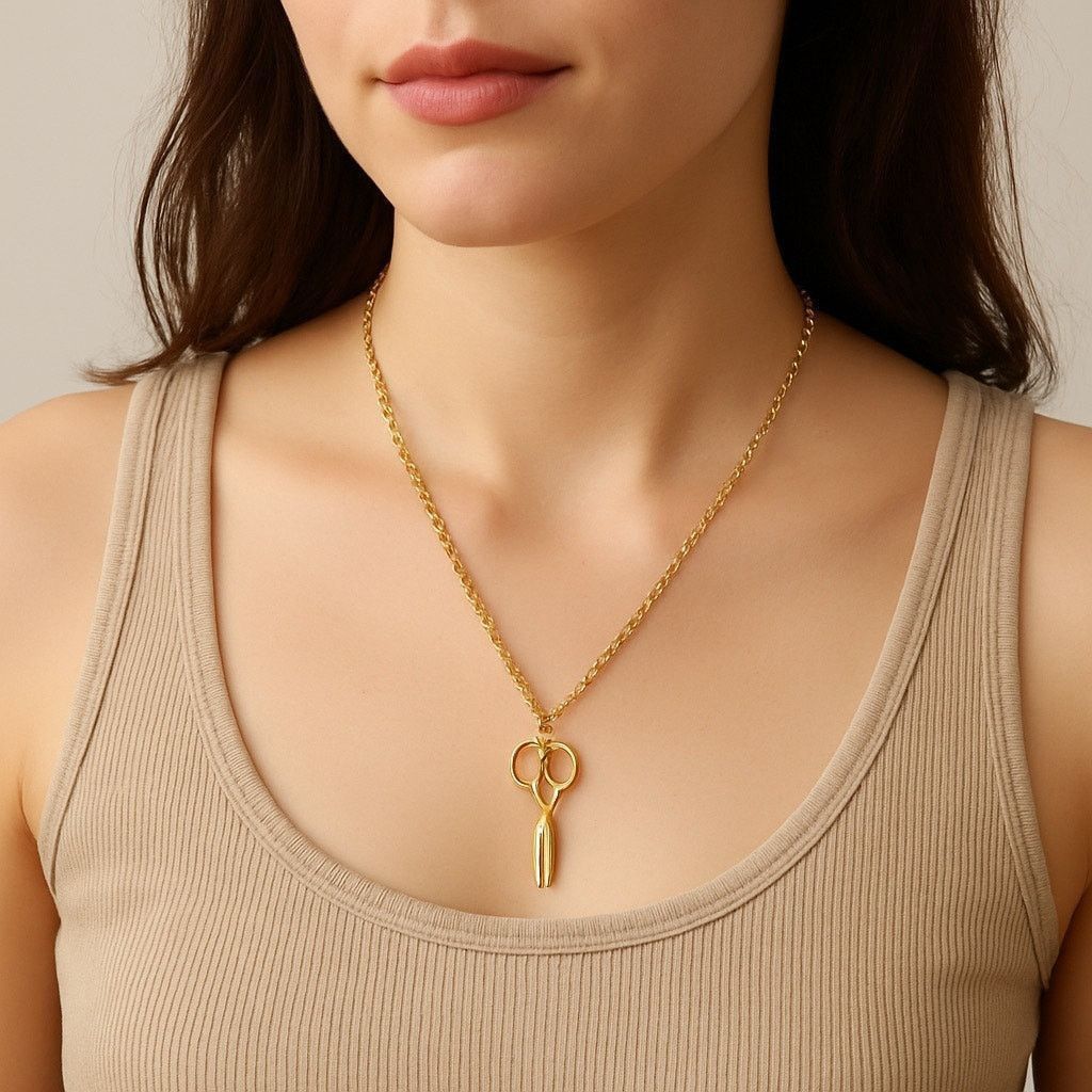 Other Gold-Tone Scissors Pendant Necklace Quirky Jewelry Craft Size ONE SIZE - 1 Thumbnail