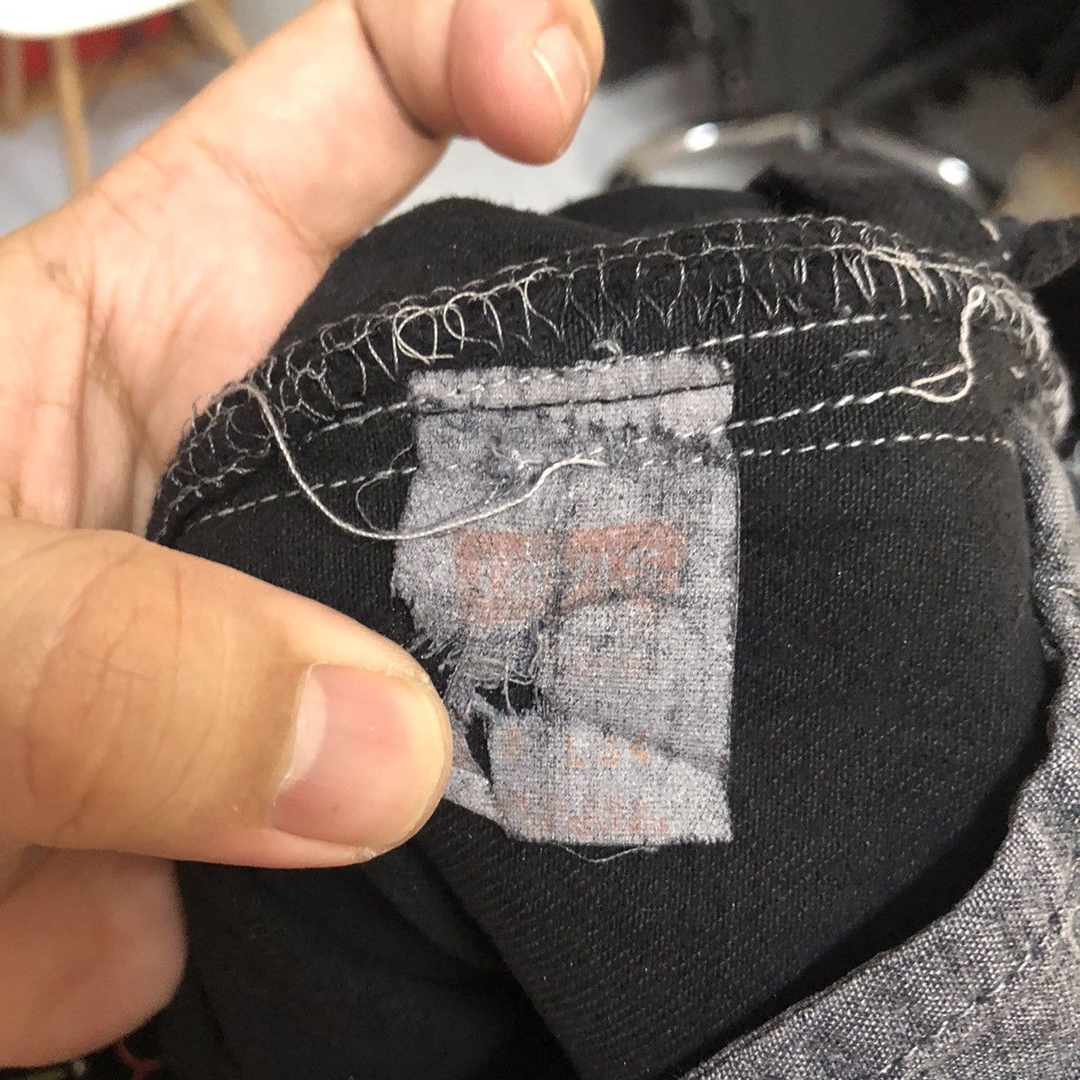 Levi's DLL Hippie Levis Black patchwork vintage Denim Pants #A2616 Size US 32 / EU 48 - 21 Thumbnail