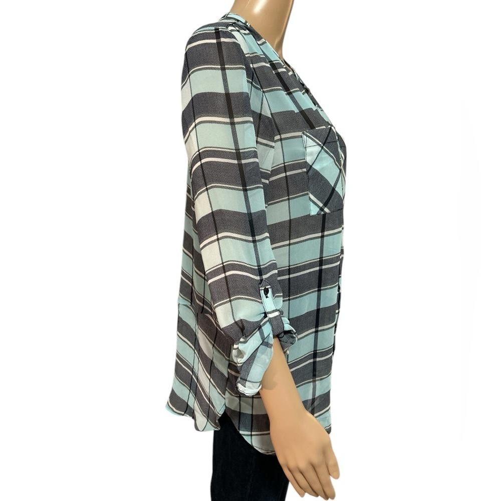Designer Plaid Button-Up Women’s Top Size L / US 10 / IT 46 - 3 Thumbnail