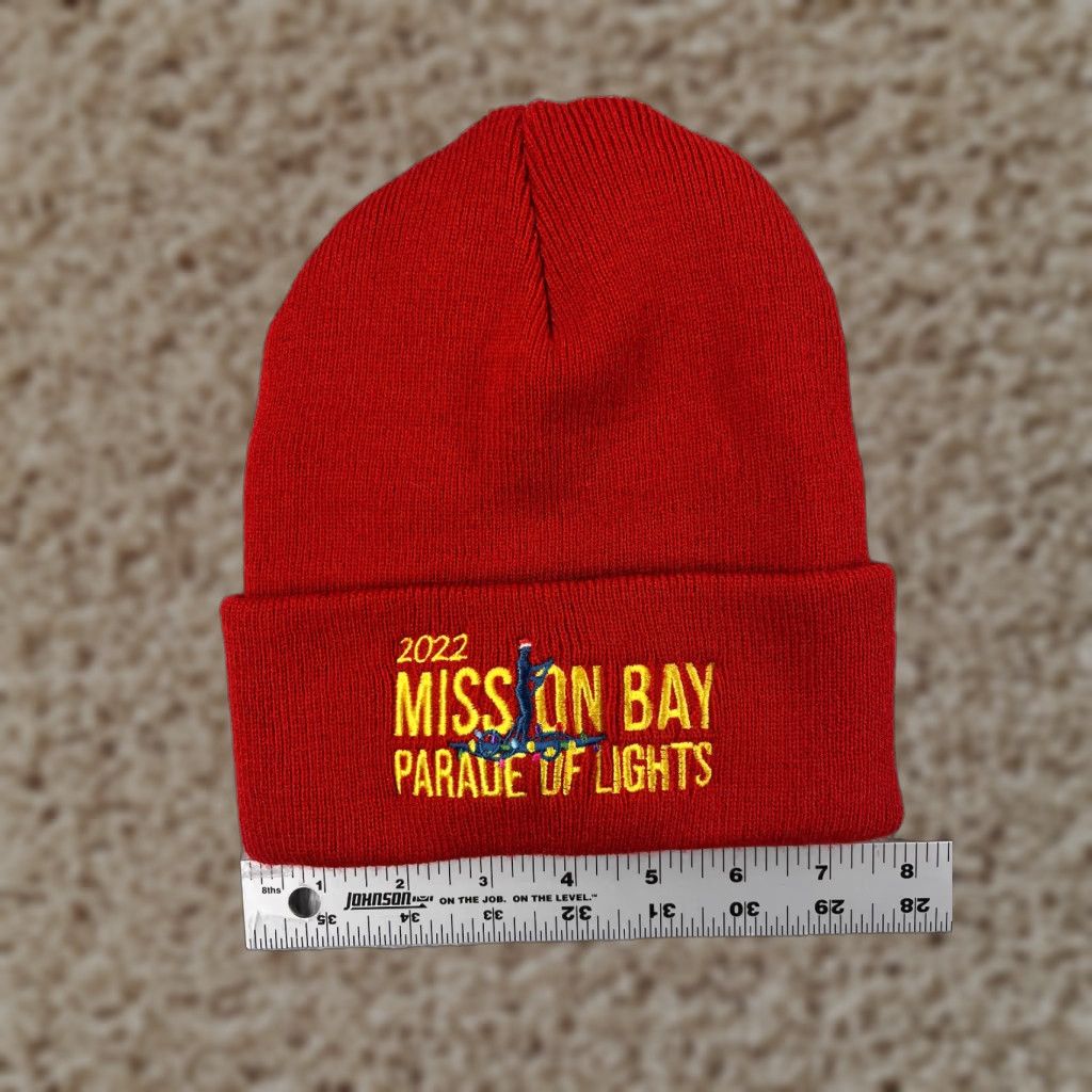 Port & Company Port & Company Beanie Adult Red Knit Acrylic 2022 Mission Bay Boat Parade of Lights Christmas Ski Outdoor Parade Hats Mens Women Size ONE SIZE - 1 Thumbnail