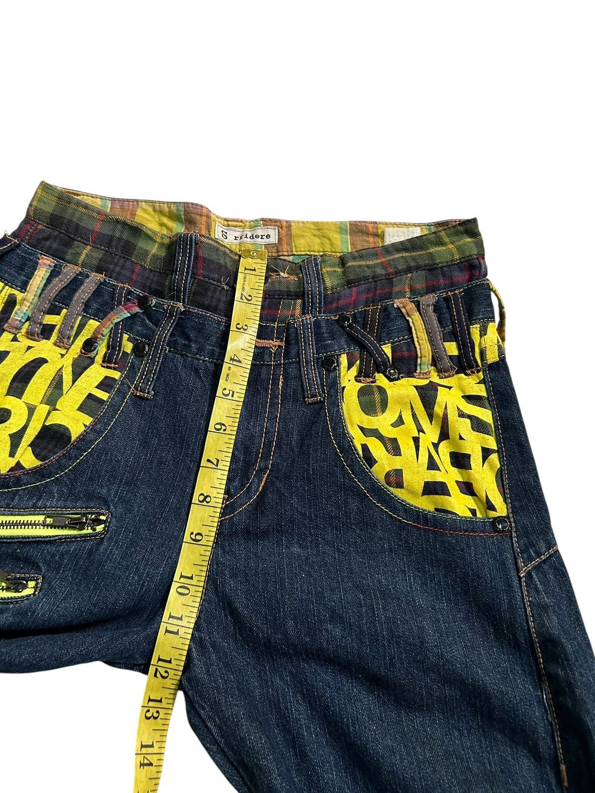 Japanese Brand × Kapital × Vintage Double Waist Japanese Punk Rock Denim Jeans Size US 30 / EU 46 - 16 Thumbnail