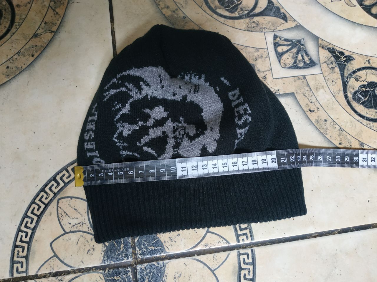 Diesel Diesel Reversible Mohawk Beanie Hat Y2K Black Gray Knit Size ONE SIZE - 19 Thumbnail