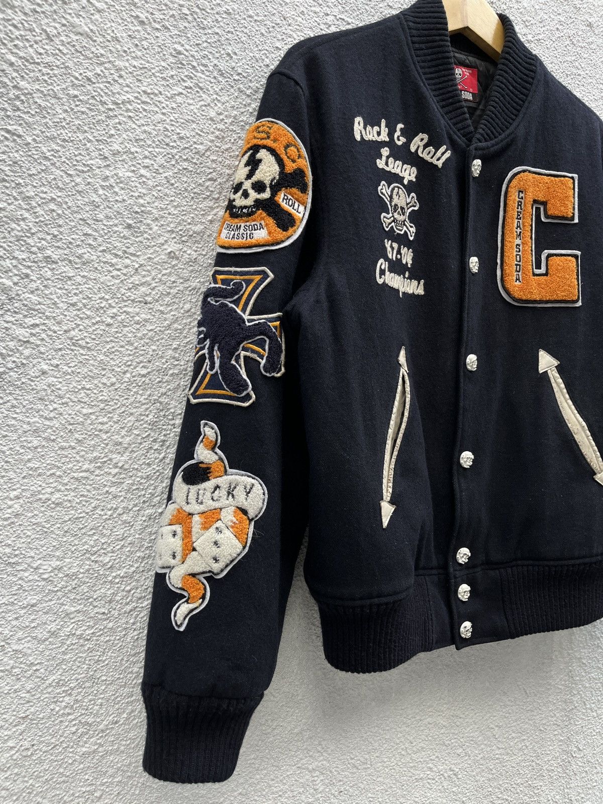 Japanese Brand 2003 Cream Soda Varsity Jacket by Masayuki Yamazaki Size US M / EU 48-50 / 2 - 3 Thumbnail