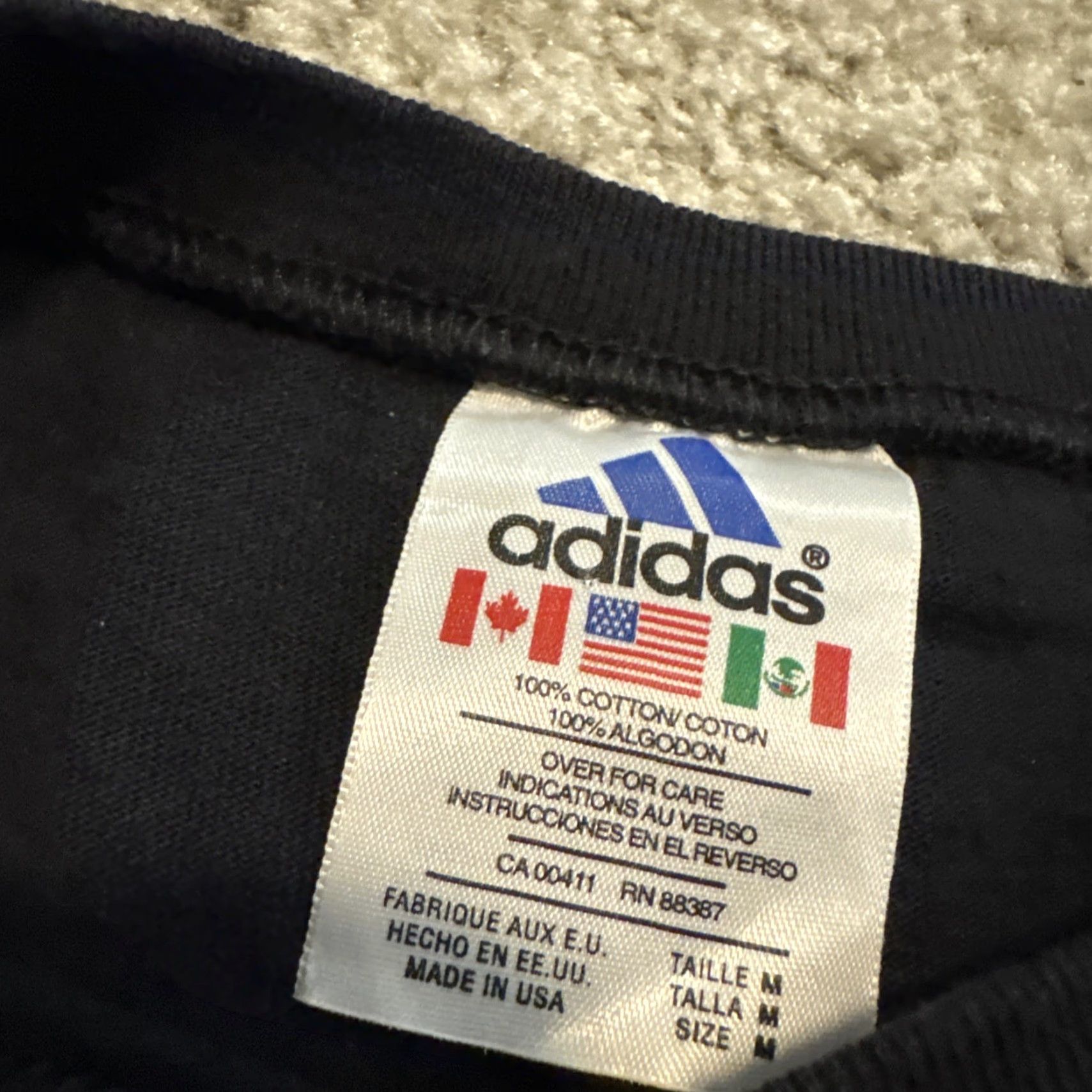 Adidas VINTAGE adidas T-Shirt Men Medium Black 90s Let Your Game Talk Shirt Mens Size US M / EU 48-50 / 2 - 3 Thumbnail