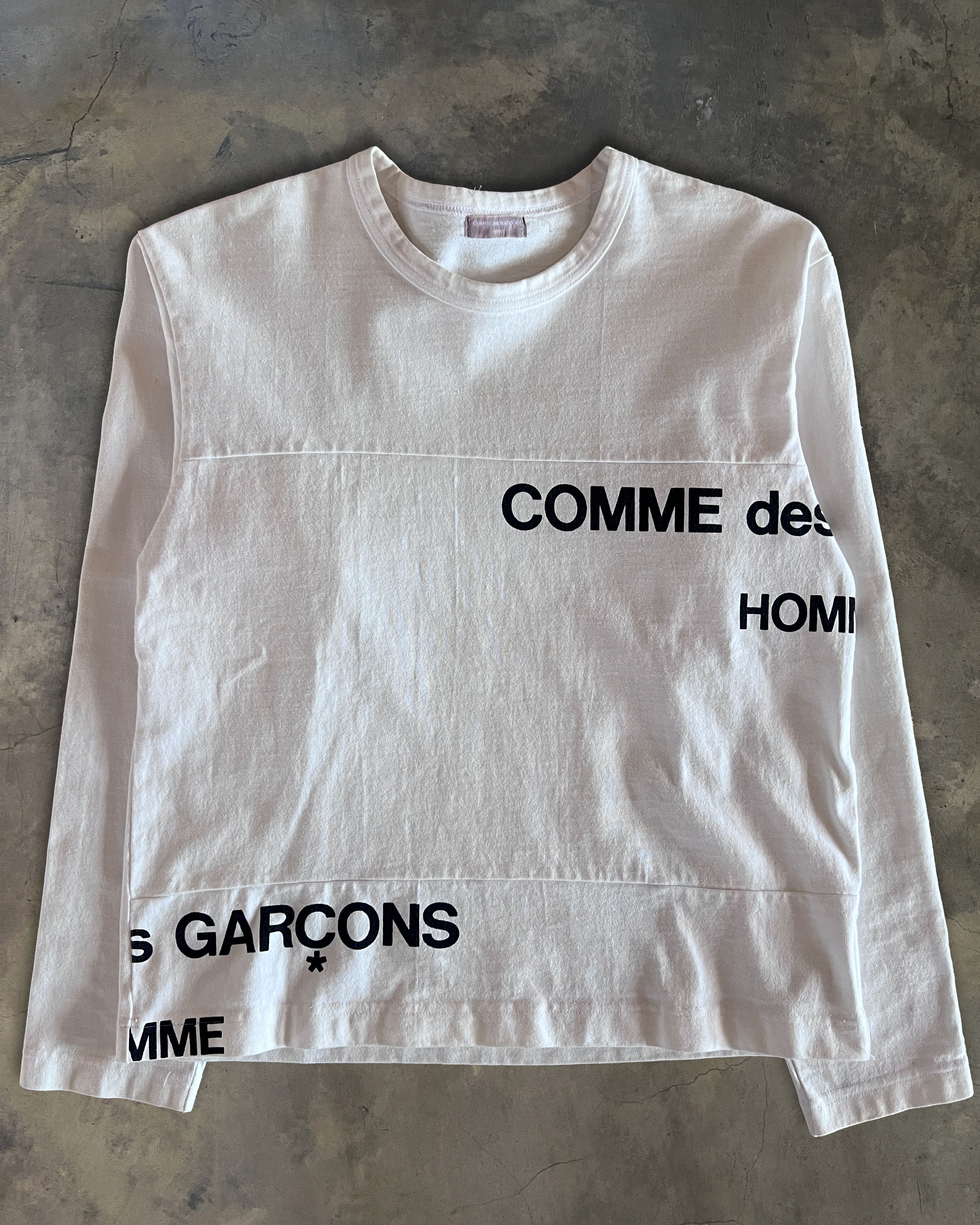 comme des garcons homme SPLIT LOGO 1993 Black Comme des Garçons