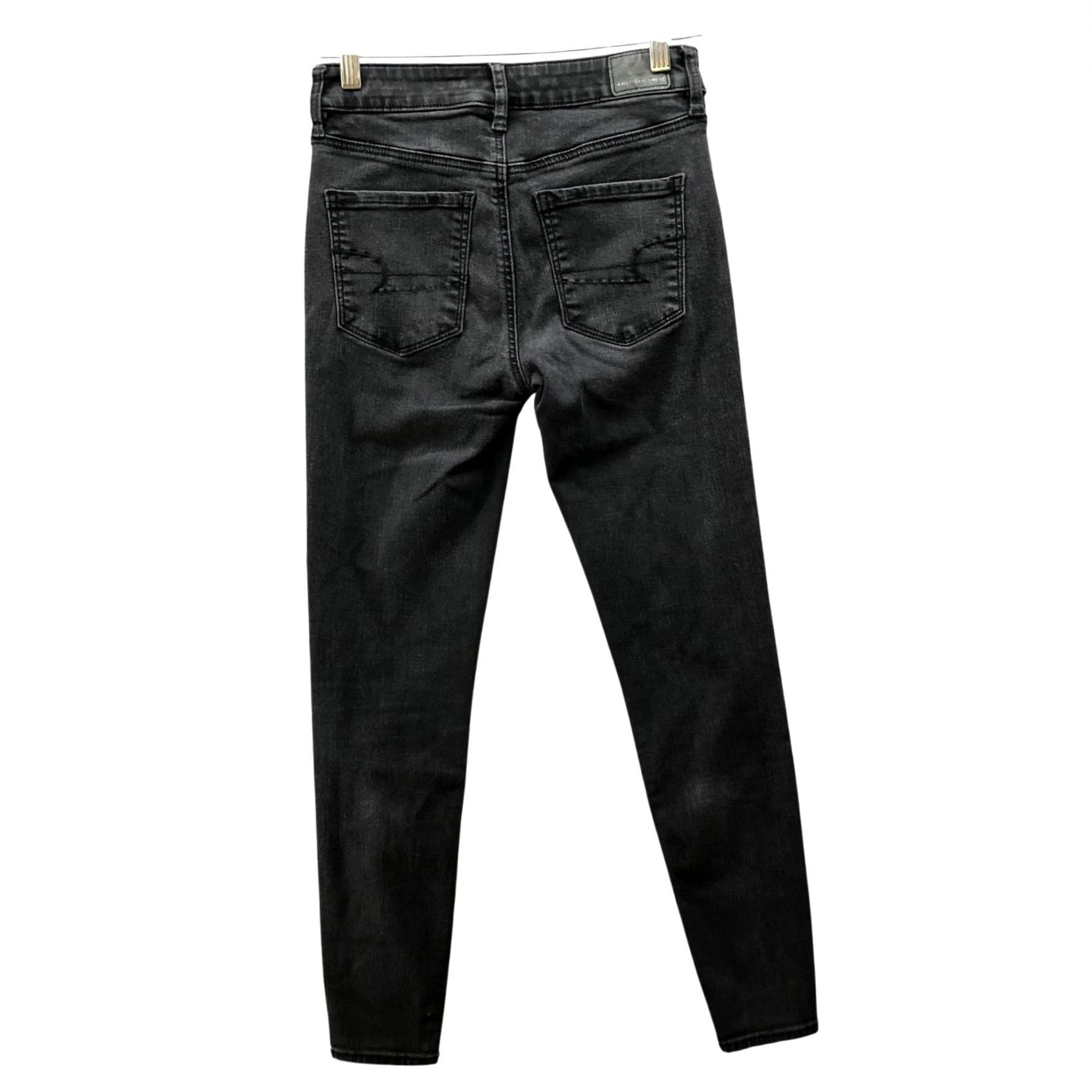 American Eagle Outfitters American Eagle Outfitters Jegging Womens 4 Black Stretch Jeans High-Rise 5-Pocket Denim Size 27" / US 4 / IT 40 - 2 Thumbnail