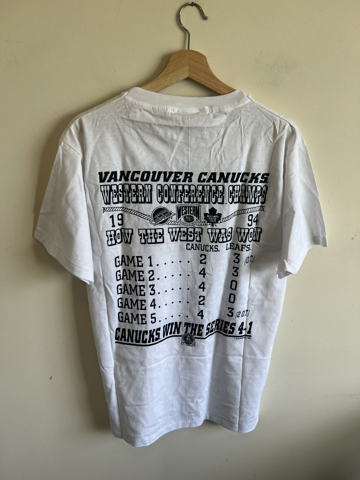 NHL × Vintage VINTAGE 1994 NHL Stanley Cup: Maple Leafs vs Canucks T-shirt Size US M / EU 48-50 / 2 - 2 Thumbnail