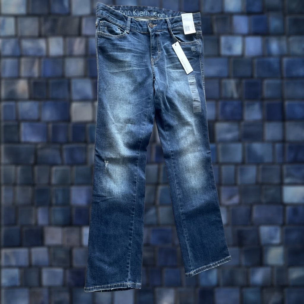 Calvin Klein Calvin Klein Jeans Womens 6 Slim Fit Low Rise Bootcut Y2K Denim 32x31 Blue Size 24" / US 00 / IT 34 - 1 Thumbnail