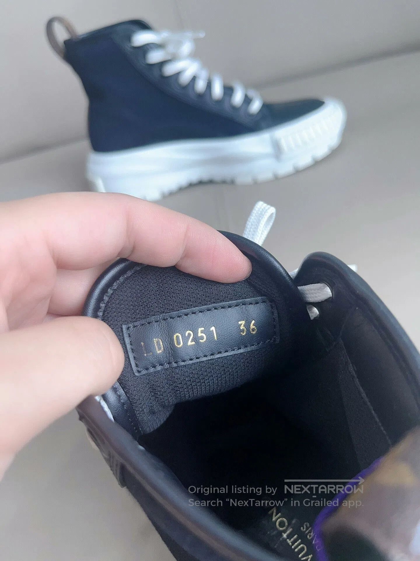 Louis Vuitton LV Squad Canvas High-Top Platform Shoes. Size US 5 / IT 35 - 6 Thumbnail