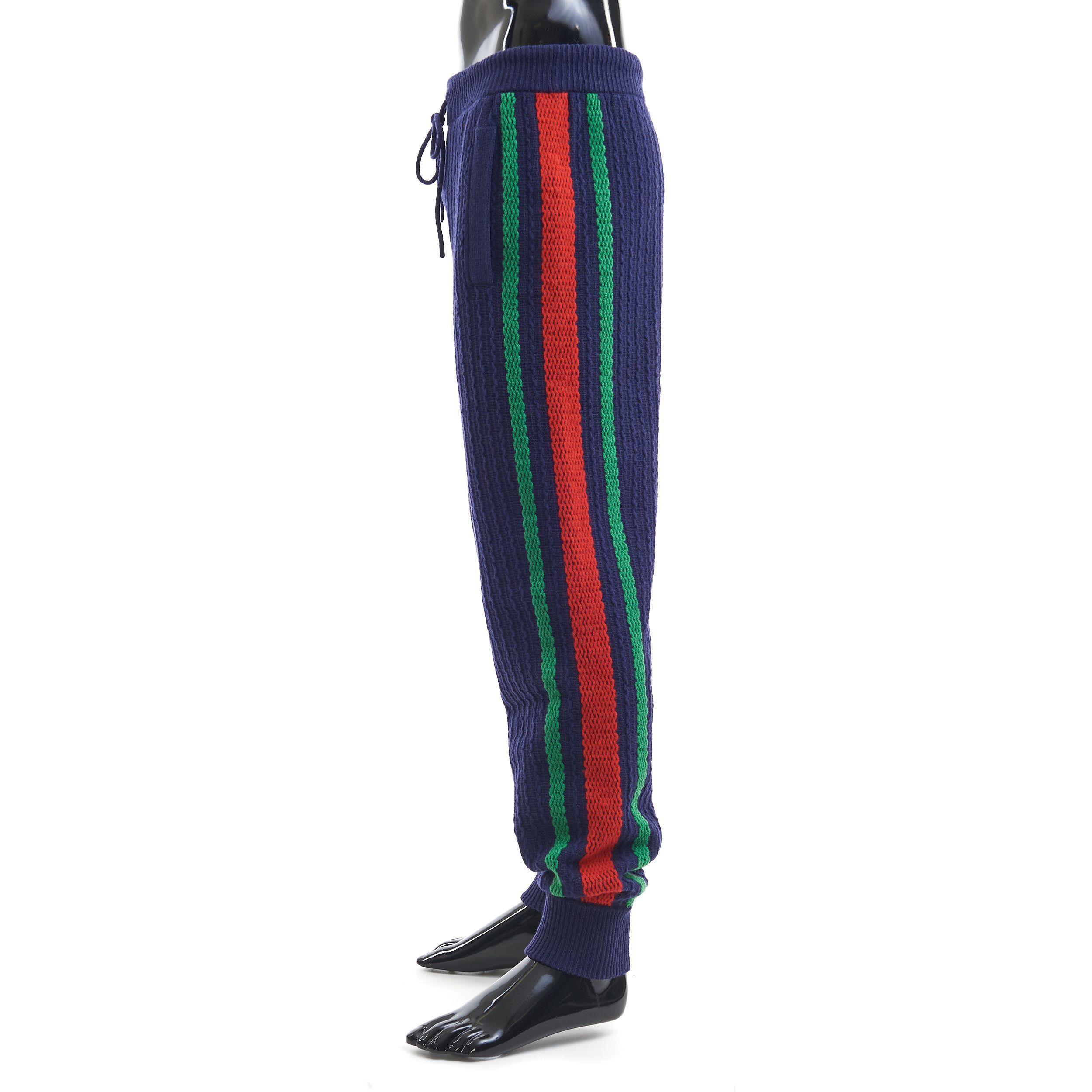Gucci Jogging Pants In Dark Blue Cable Knit Wool Size US 34 / EU 50 - 3 Thumbnail