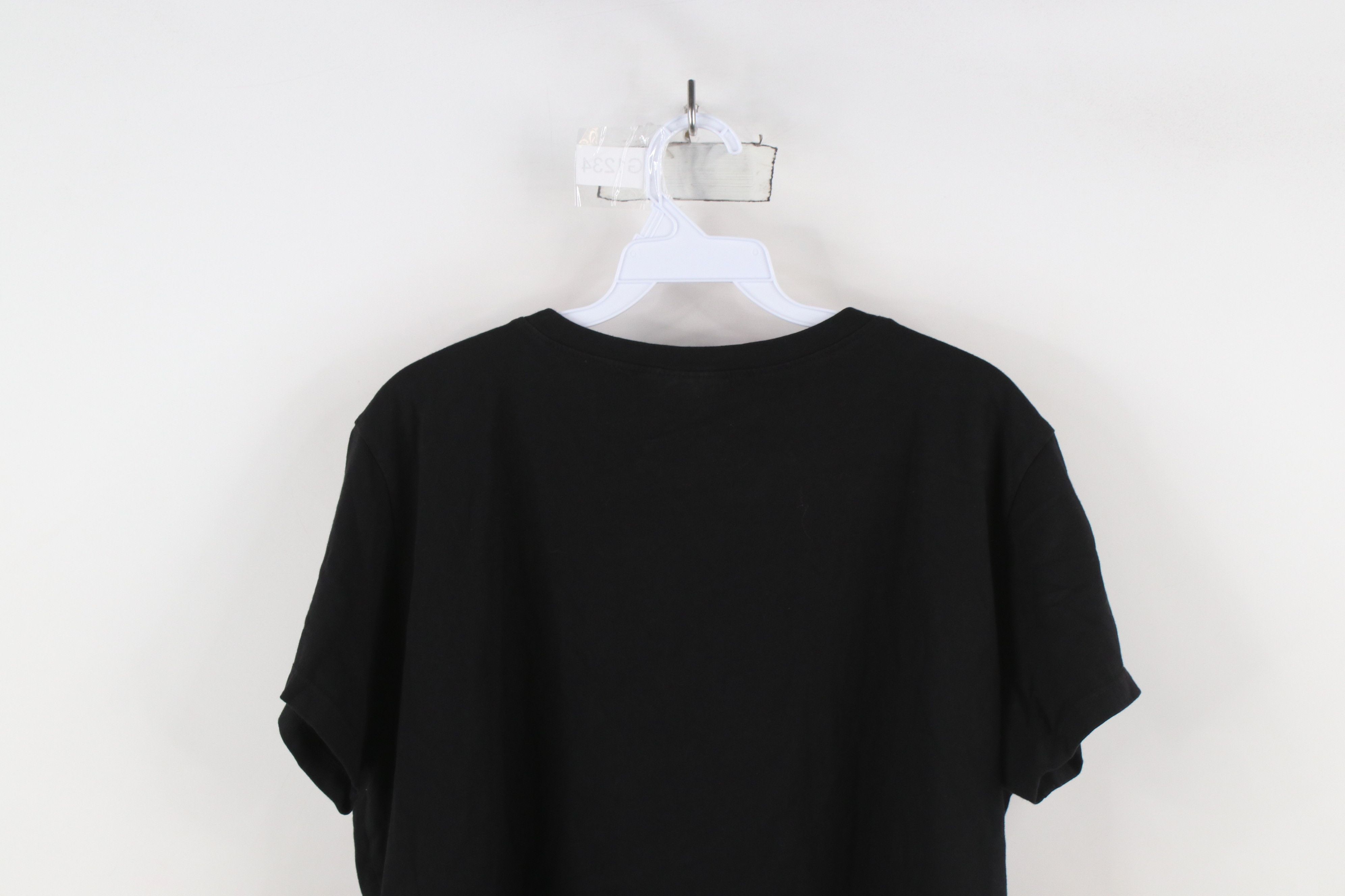 Vintage Vintage 90s Streetwear Blank Cotton Knit T-Shirt Black USA Size XL / US 12-14 / IT 48-50 - 8 Thumbnail