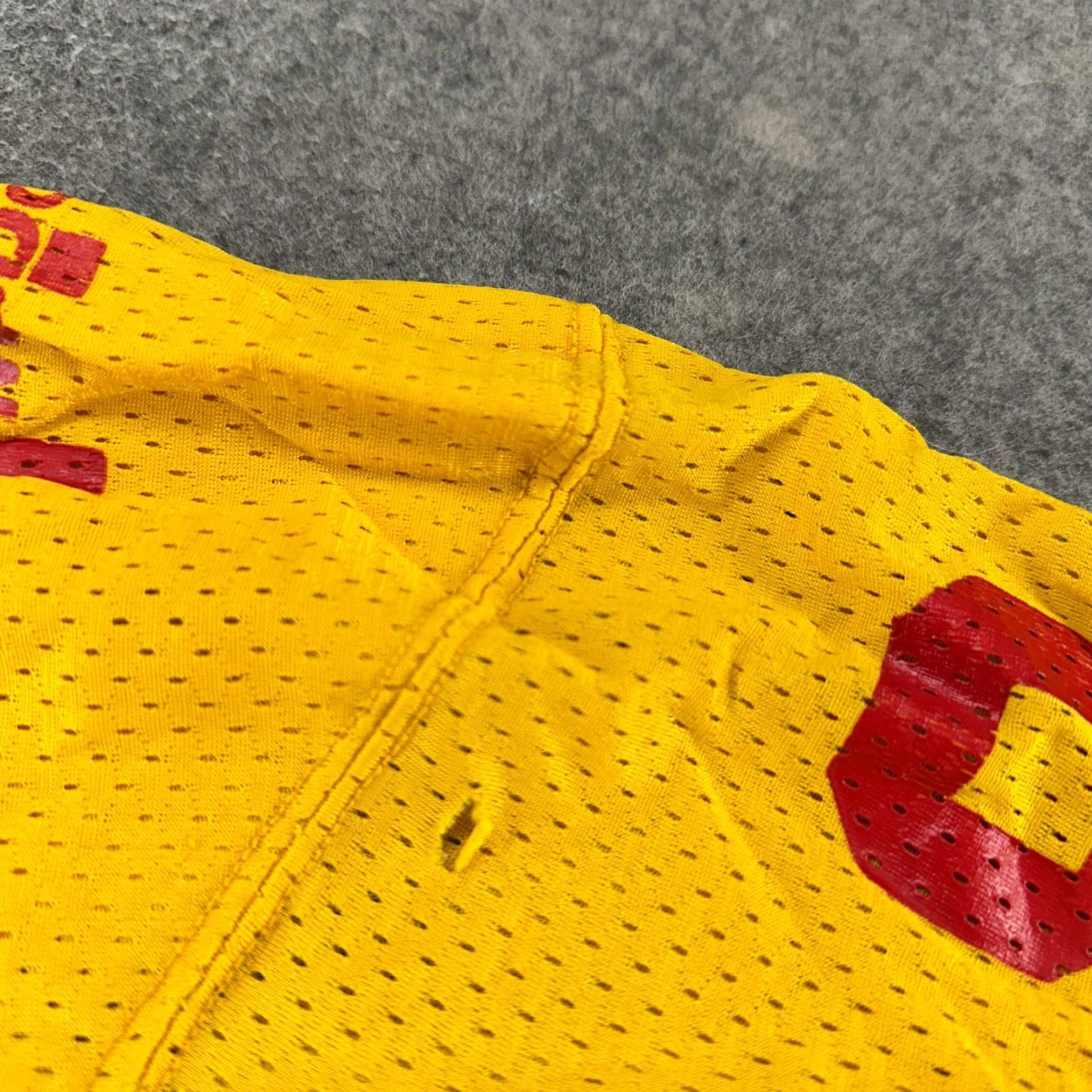 Vintage VINTAGE Russell Football Jersey Mens XL Yellow Red McDonalds All American 70s Crew Neck Short Sleeve Logo USA Size US XL / EU 56 / 4 - 3 Thumbnail