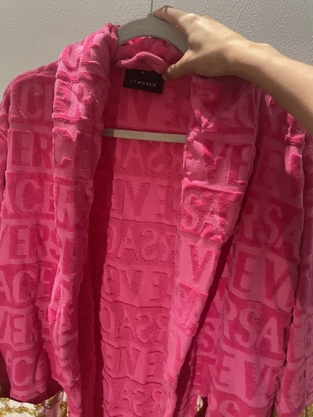 Designer × Versace Pink VERSACE I ♡ BAROQUE BATHROBE Size S / US 4 / IT 40 - 4 Thumbnail