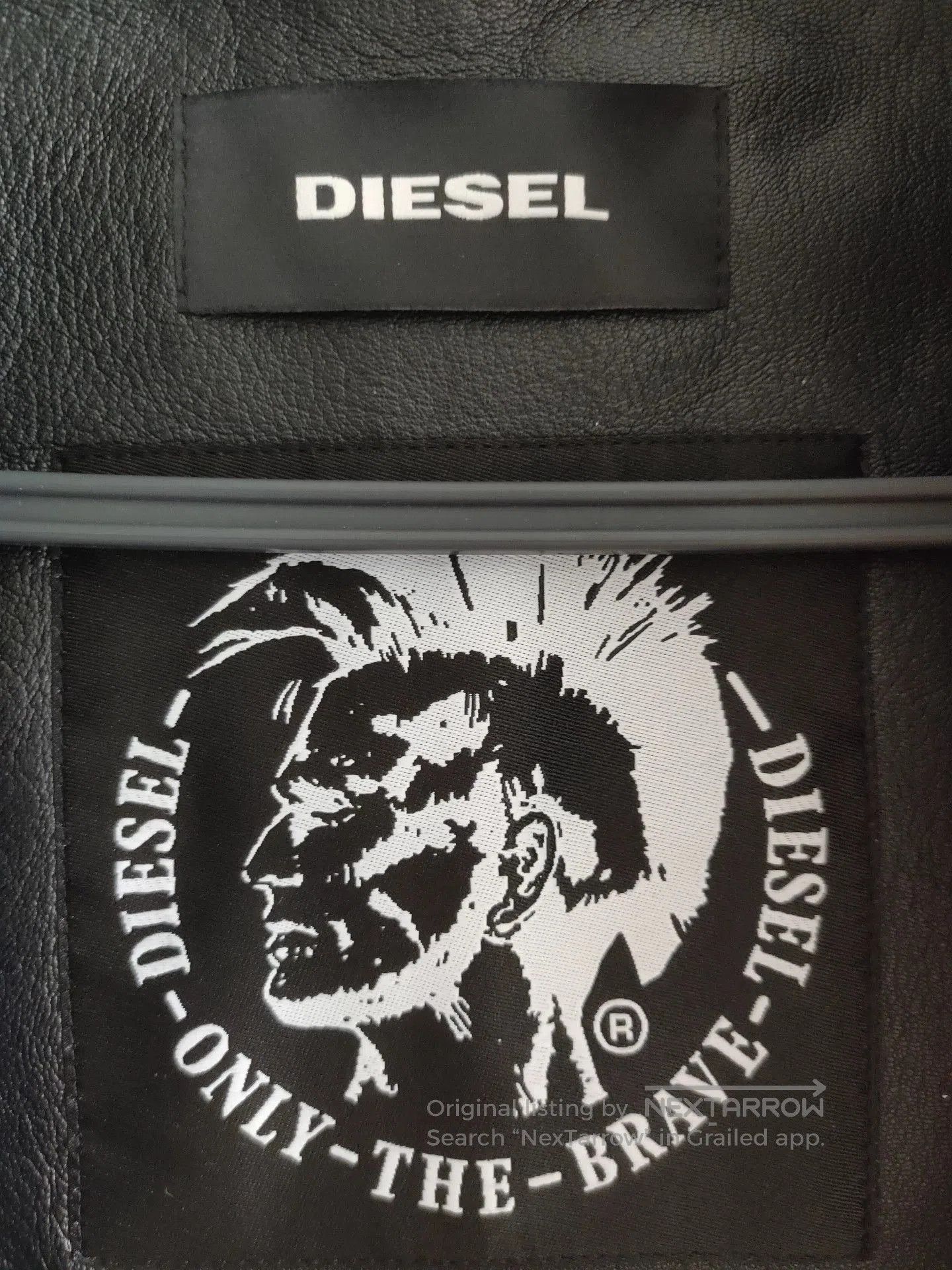 Diesel Diesel Men's Short Stand Collar Leather Jacket. Size US S / EU 44-46 / 1 - 4 Thumbnail