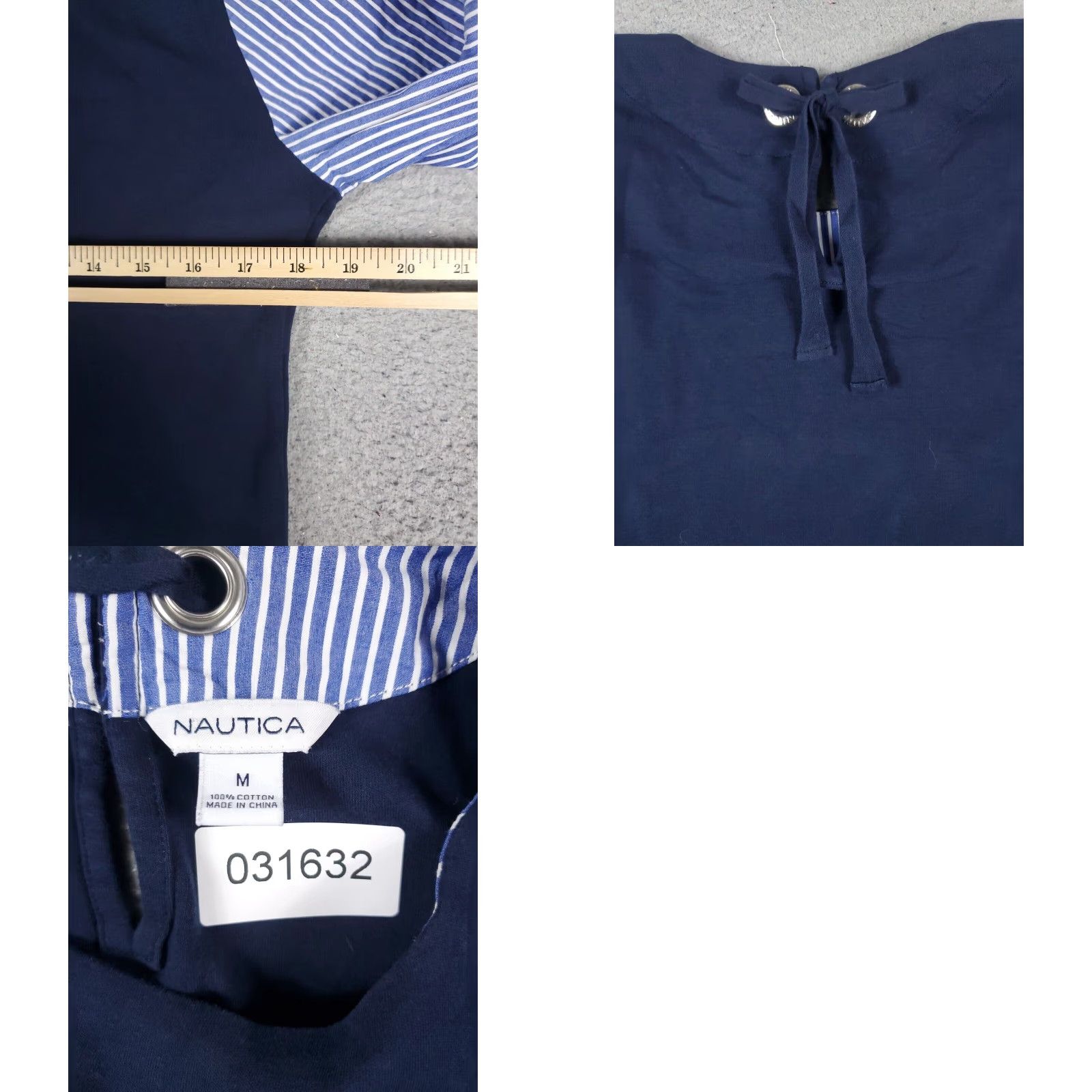 Nautica Womens Blue Button Down Nautica Shirt Dress Medium Casual Size M / US 6-8 / IT 42-44 - 8 Thumbnail