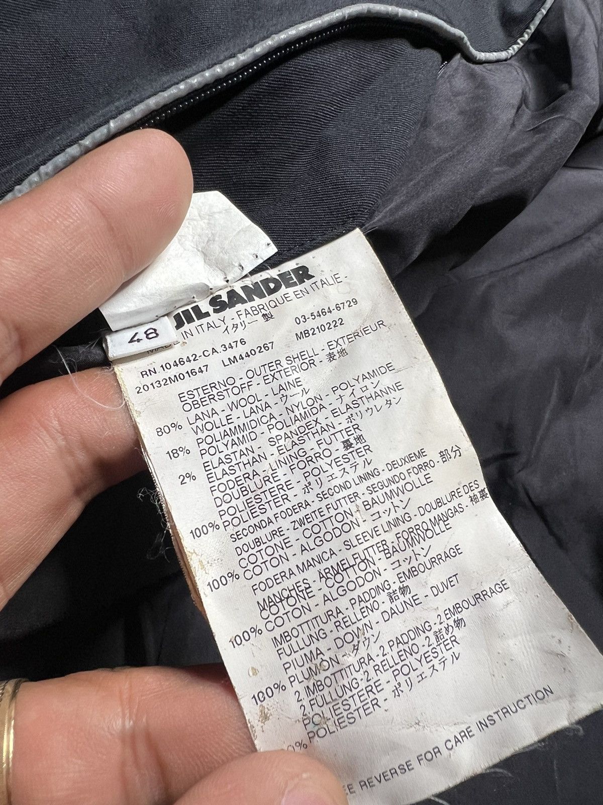 Jil Sander Jil Sander F/W 13 Wool Technical Down Coat Size US M / EU 48-50 / 2 - 8 Thumbnail