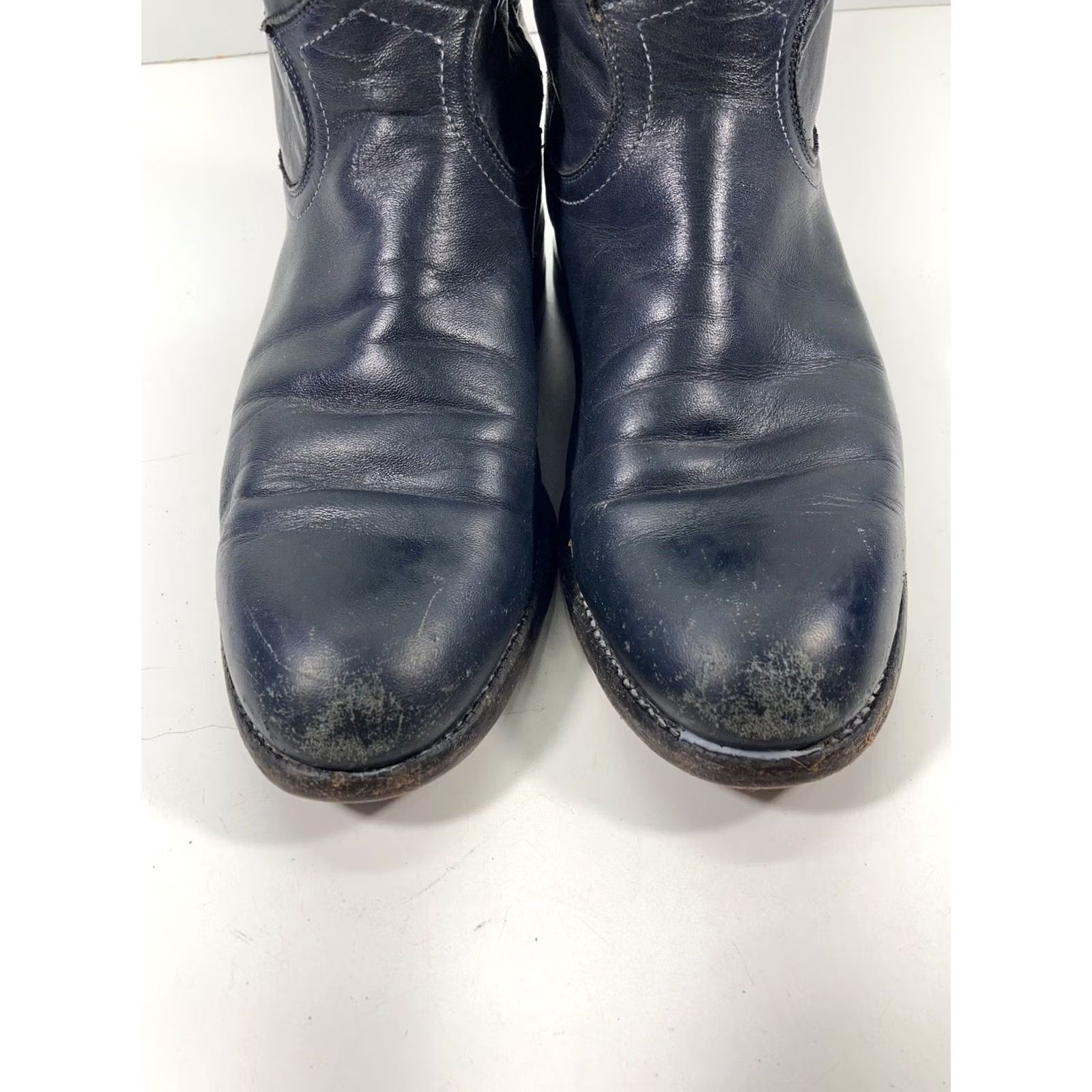 Justin Boots Justin Roper Boots Women Size 6 B Navy Blue Leather Western Rodeo Style 3057 Size US 6 / IT 36 - 3 Thumbnail