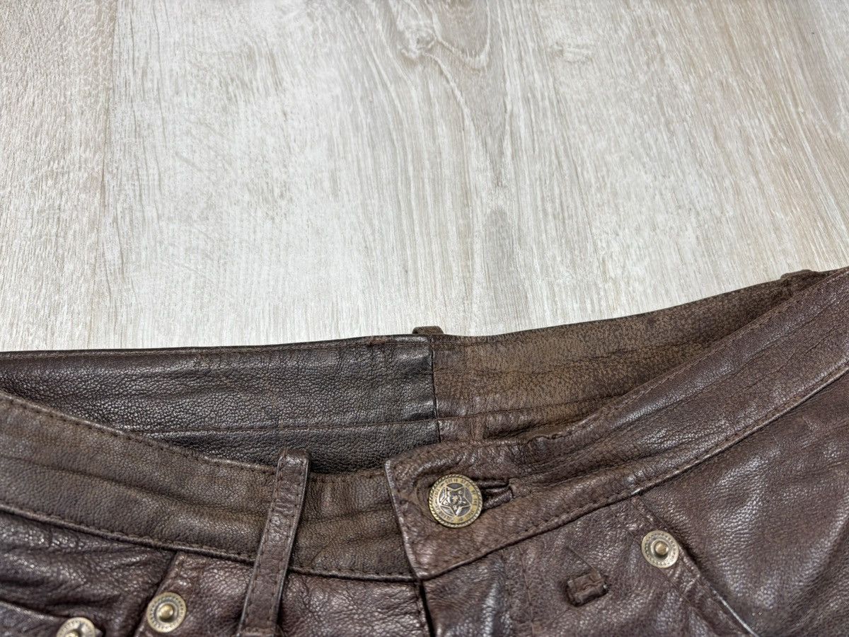 Genuine Leather × Leather × Vintage Womens biker motorcycle leather pants Apollo Size 29 Size 24" / US 00 / IT 34 - 7 Thumbnail