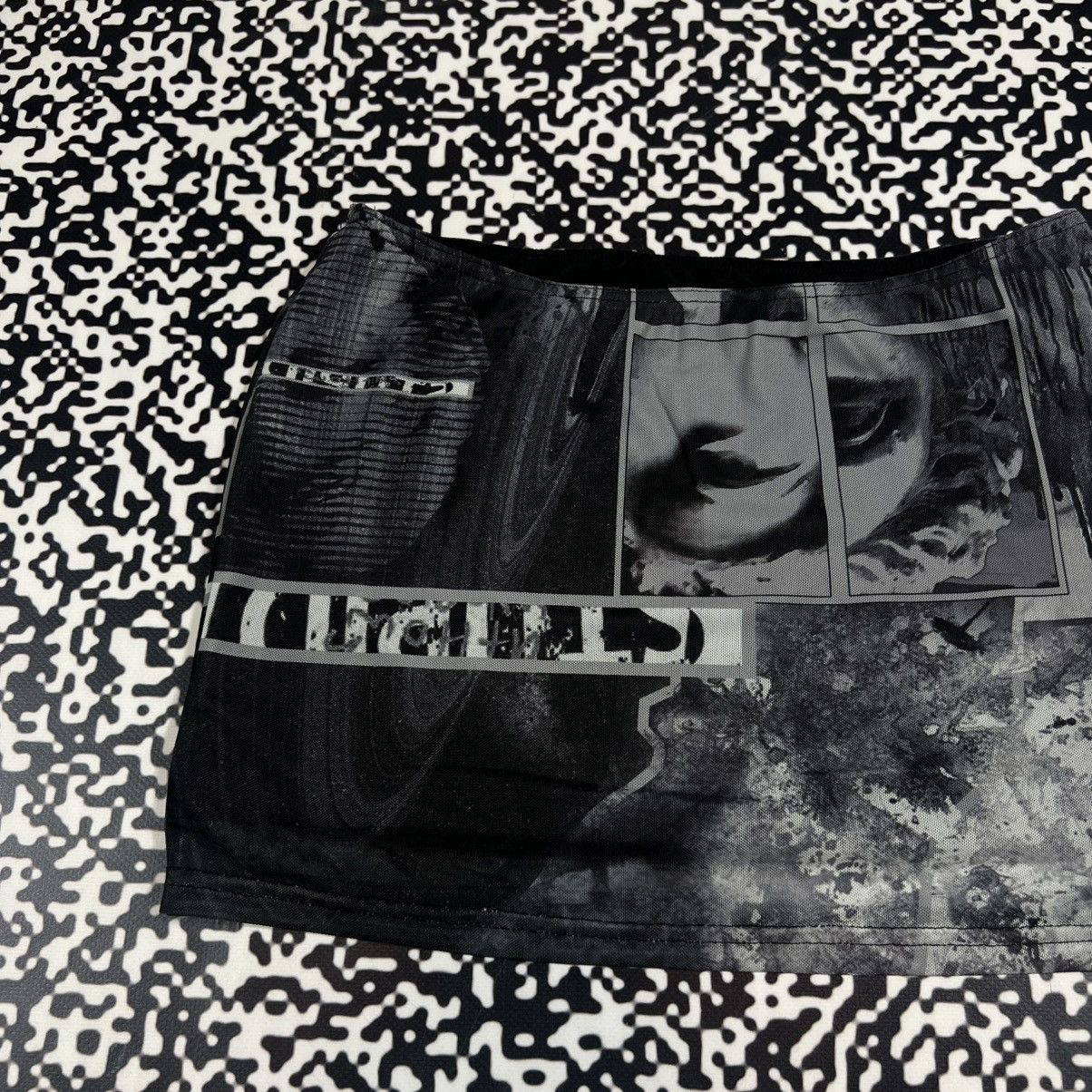 Japanese Brand Vintage Y2K Japanese Mesh Art JPG Style Sexy Mini Skirt Size 26" / US 2 / IT 38 - 6 Thumbnail