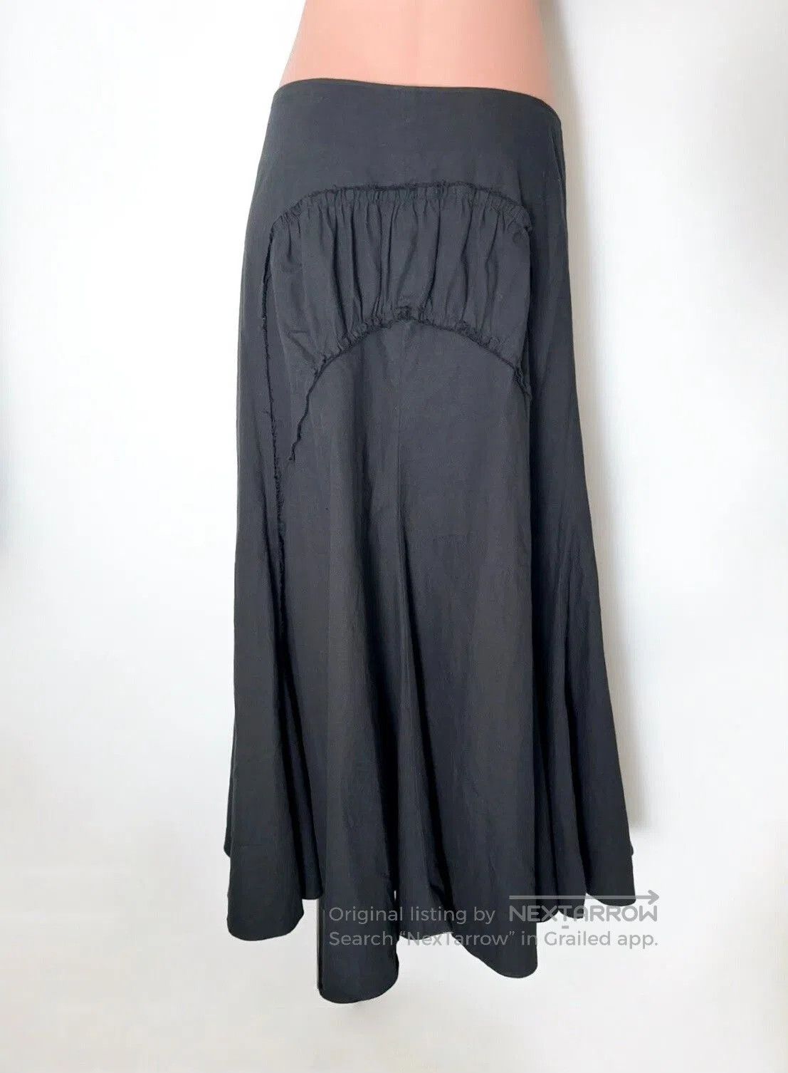 Y's Yohji Yamamoto Pleated Black Midi Skirt. Size 26" / US 2 / IT 38 - 6 Thumbnail