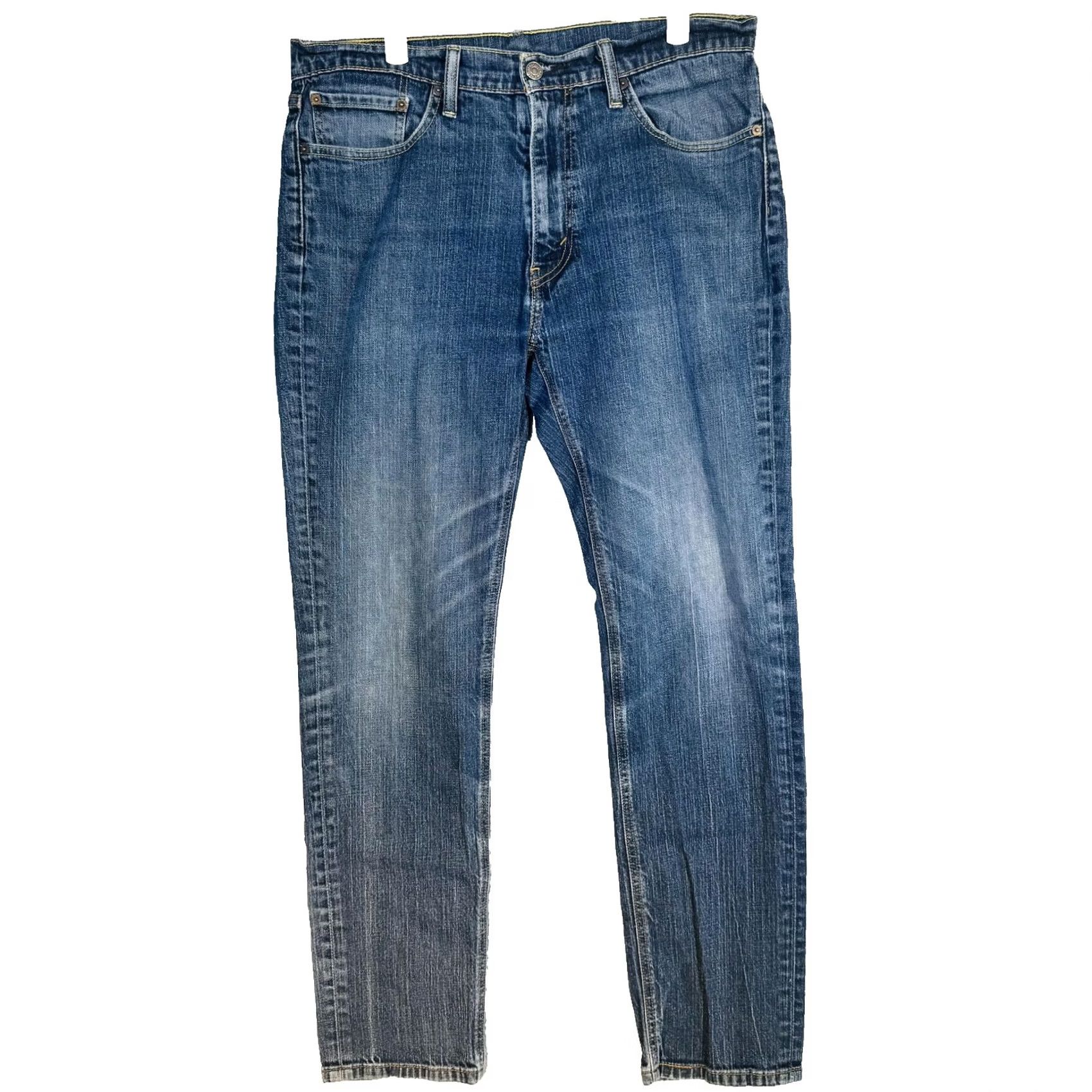Levi's Levi's Jeans S40175 Slim Tapered Zip Fly 36x34 Blue Medium Wash Denim 5-Pocket Logo 99% Cotton Size US 36 / EU 52 - 5 Thumbnail