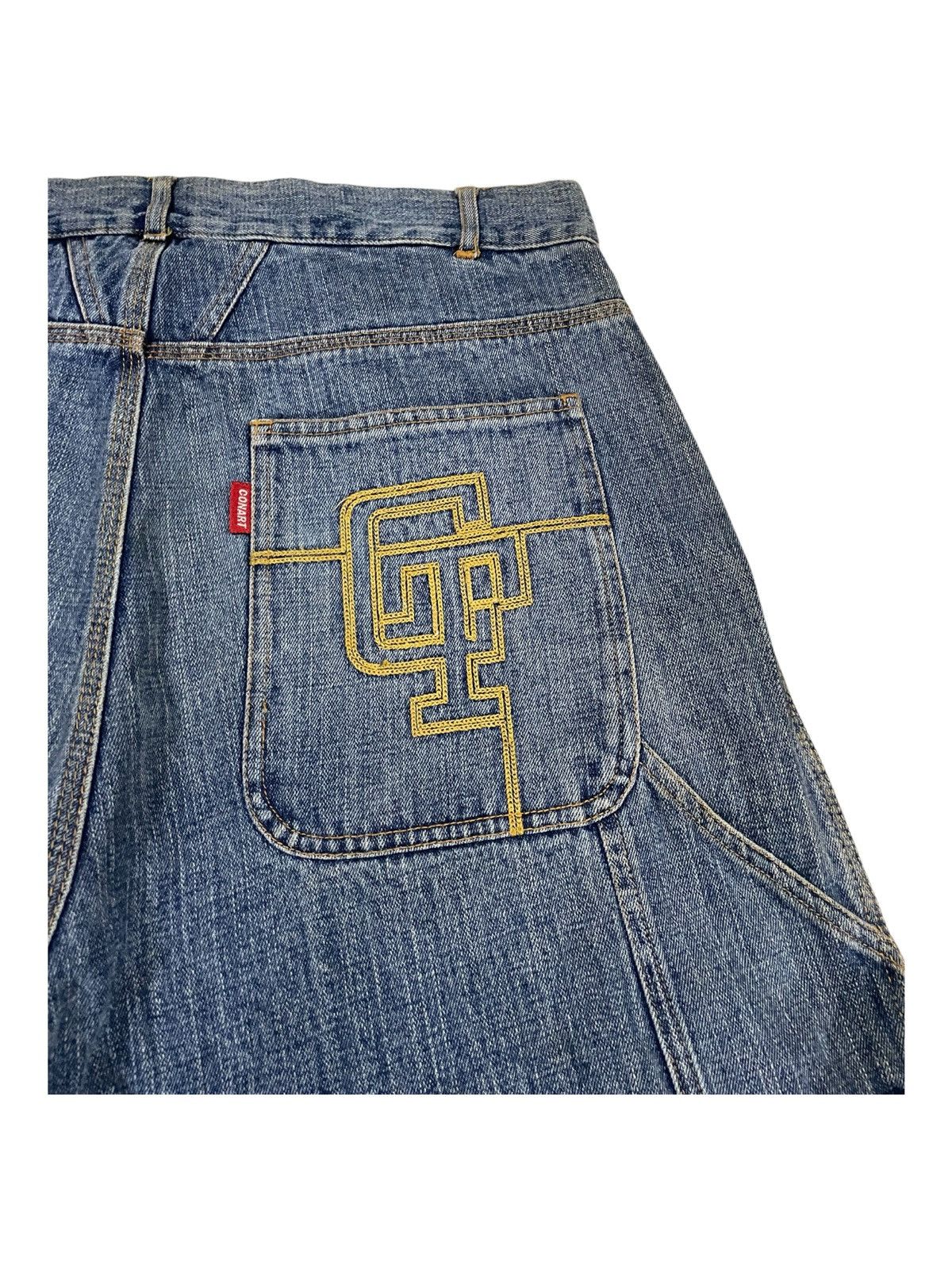Art Comes First × JNCO × Rap Tees Y2K Conart Clothing Embroidery Pocket Baggy Carpenter Jeans Size US 34 / EU 50 - 4 Thumbnail