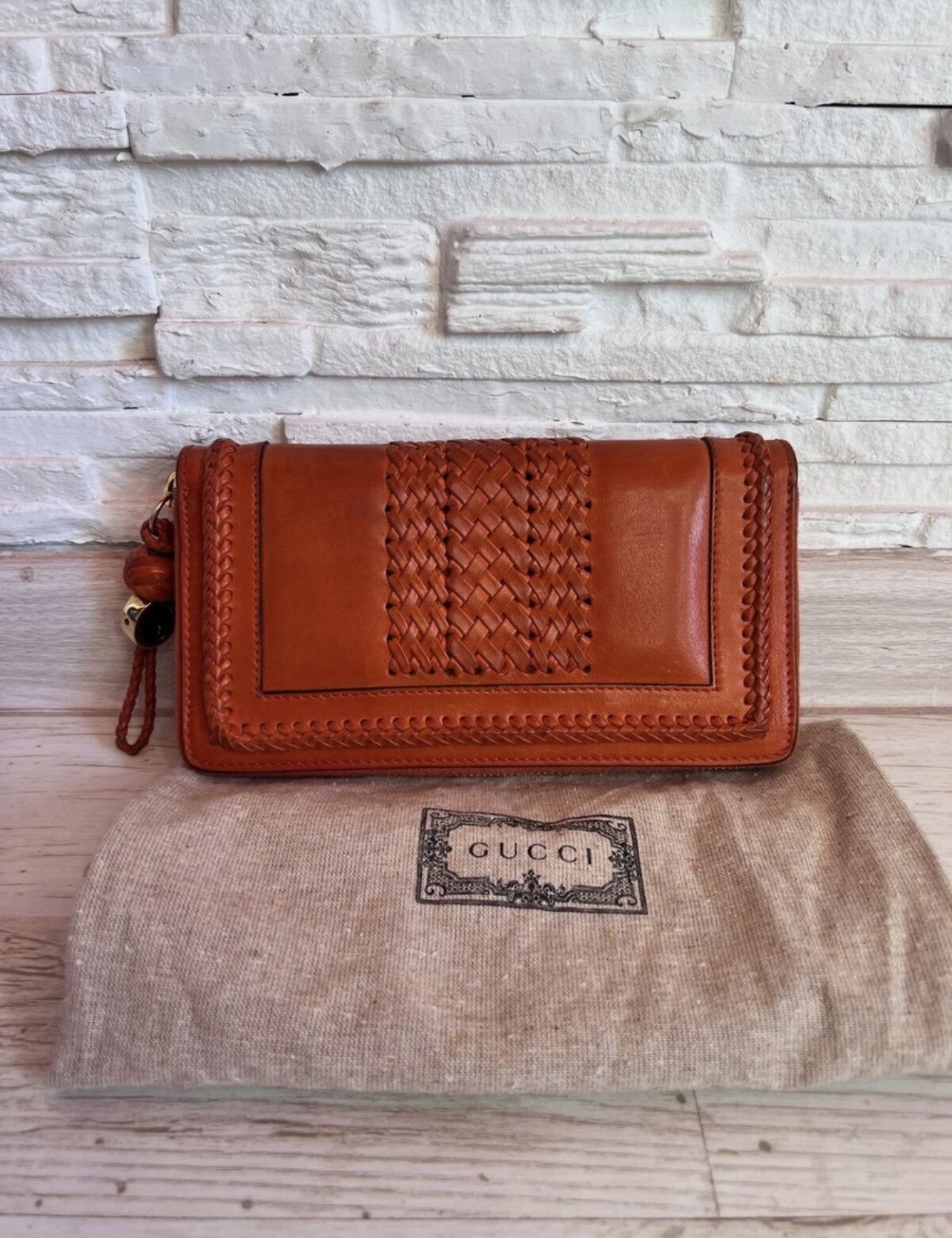 Gucci Gucci Woven Leather Long Wallet Size ONE SIZE - 1 Thumbnail