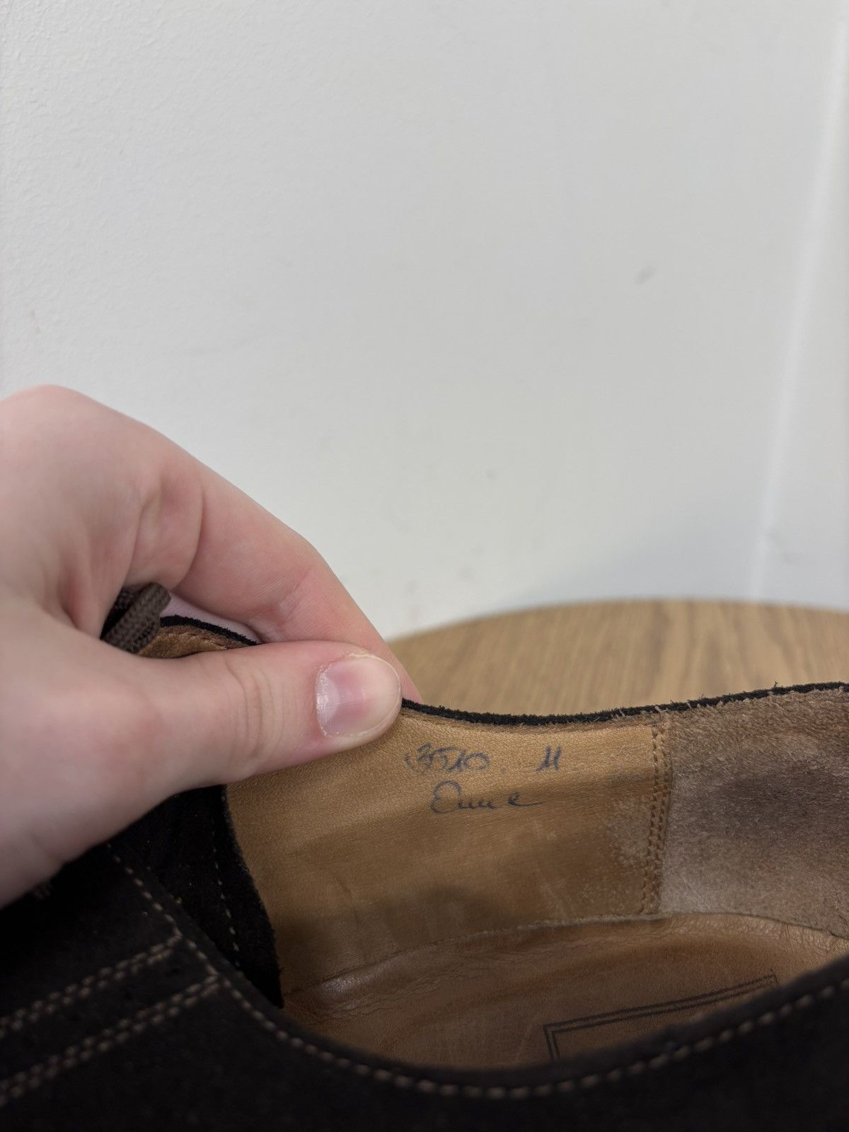 Heinrich Dinkelacker Heinrich Dinkelacker Men’s Dark Brown Suede Leather Shoes Size US 12 / EU 45 - 19 Thumbnail